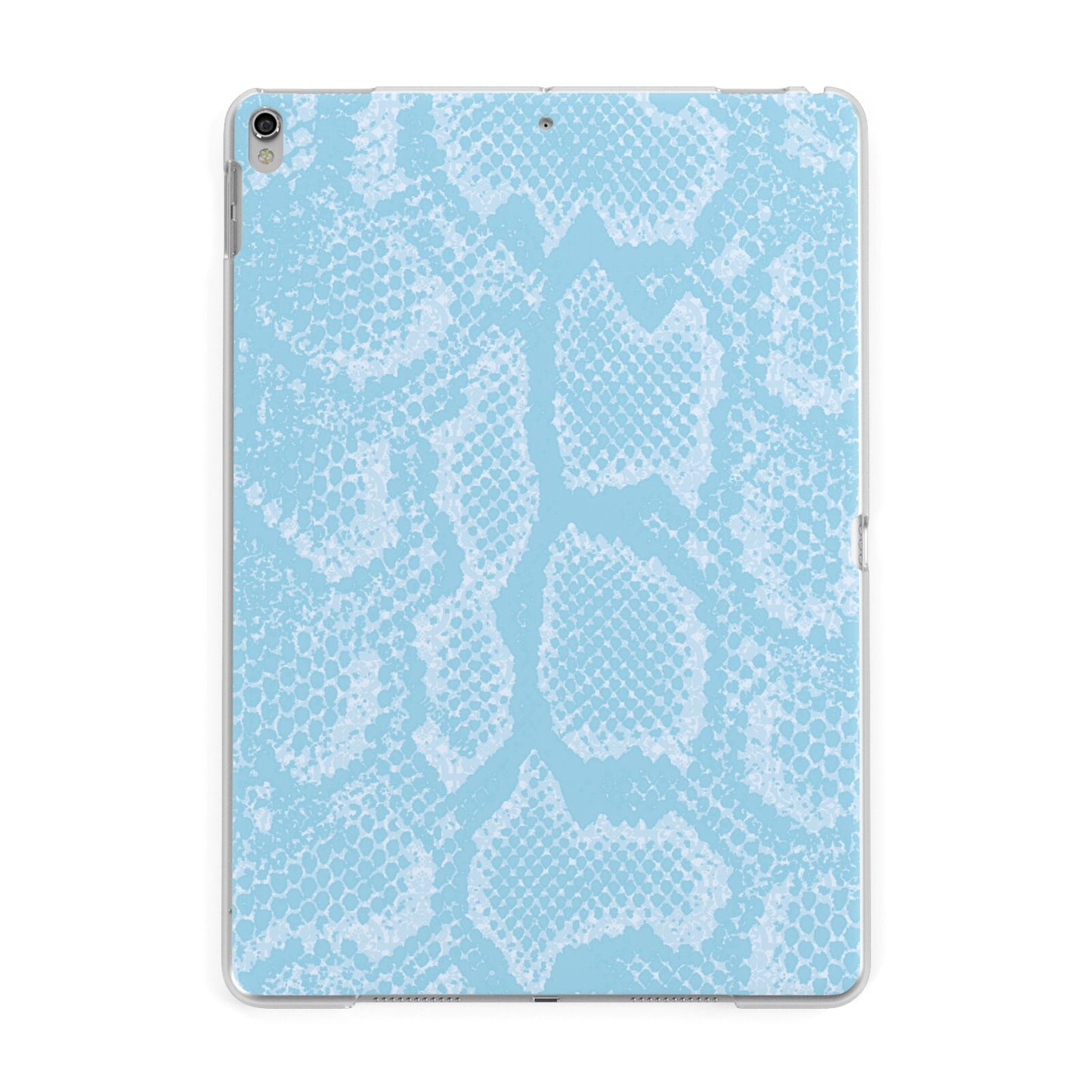 Blue Snakeskin Apple iPad Silver Case