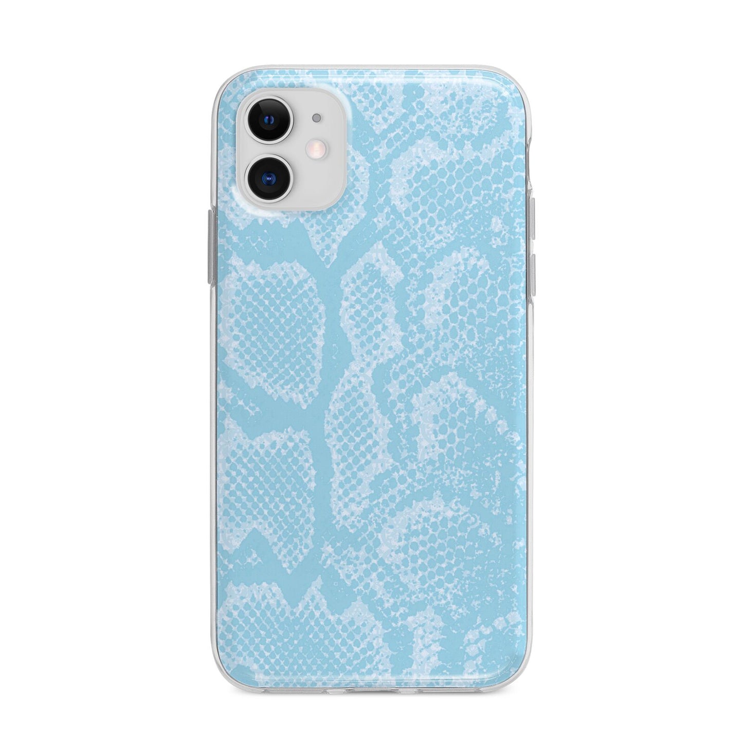 Blue Snakeskin Apple iPhone 11 in White with Bumper Case