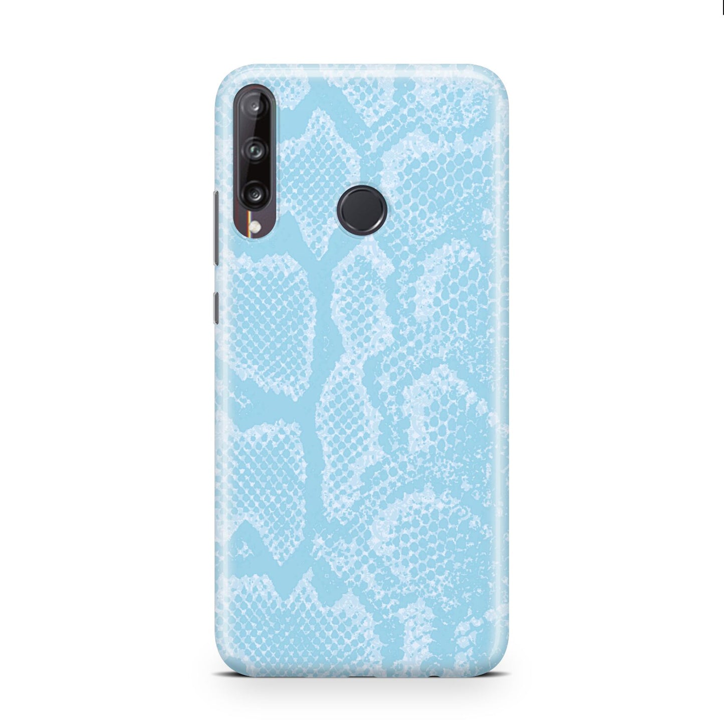 Blue Snakeskin Huawei P40 Lite E Phone Case