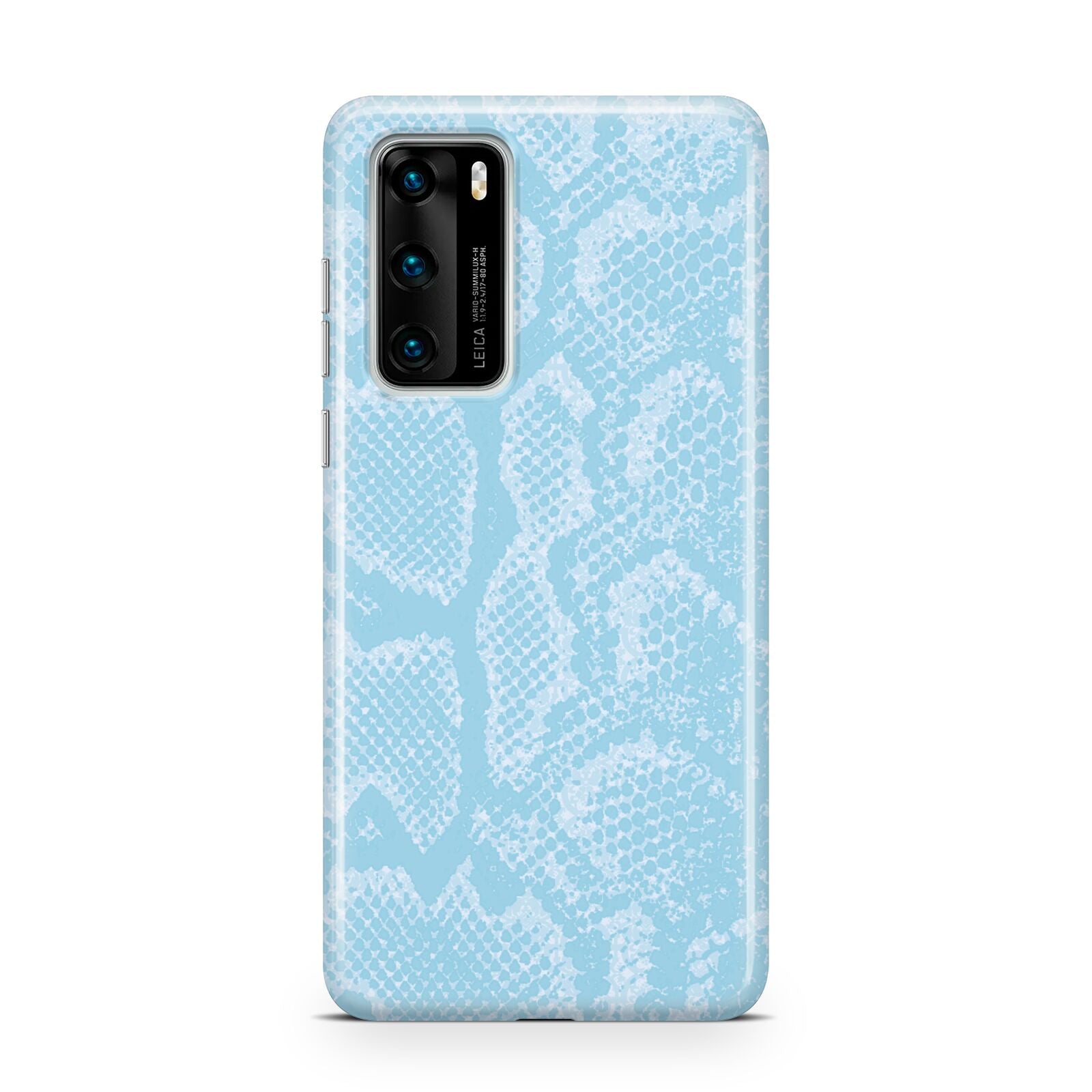 Blue Snakeskin Huawei P40 Phone Case