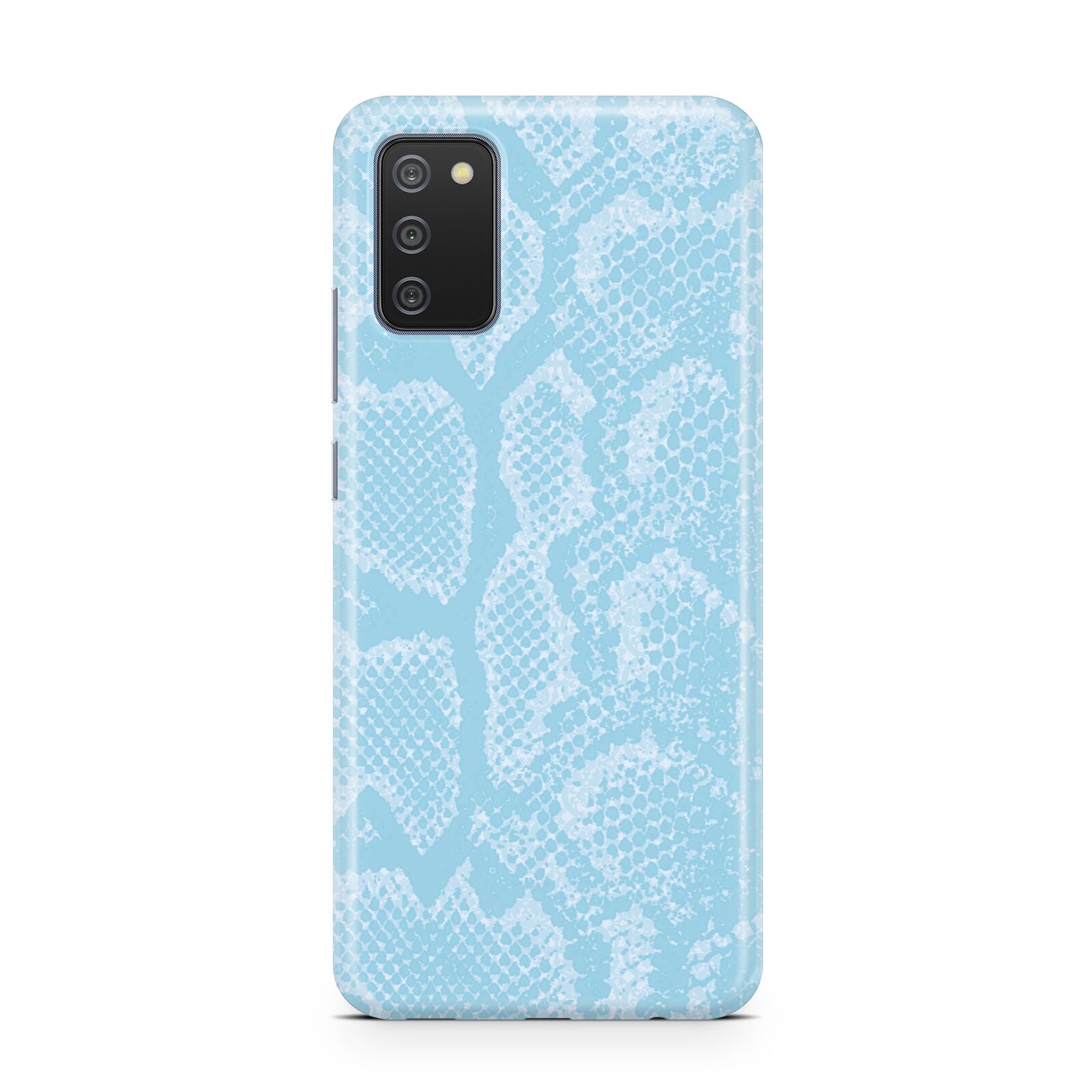 Blue Snakeskin Samsung A02s Case