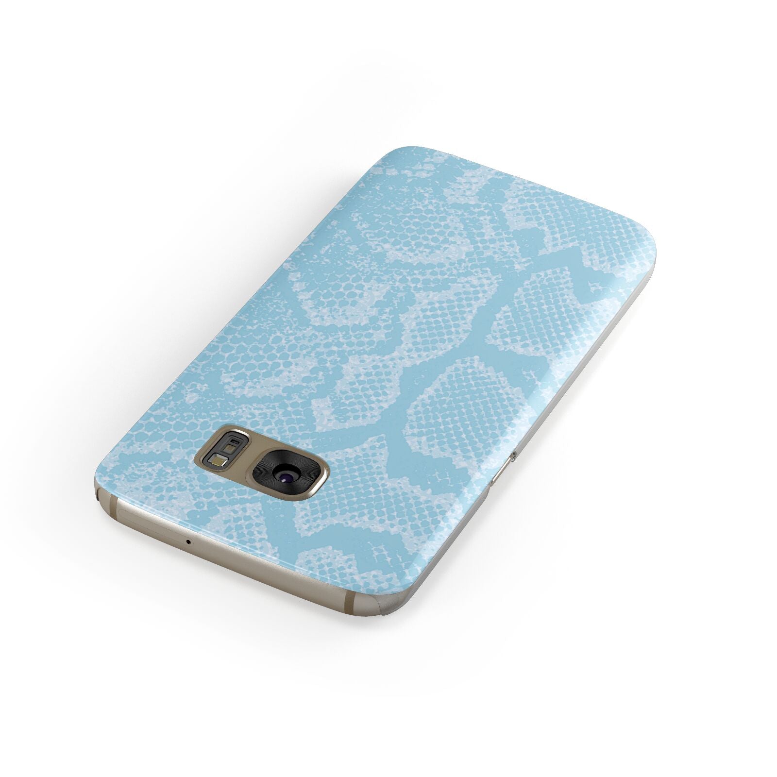 Blue Snakeskin Samsung Galaxy Case Front Close Up
