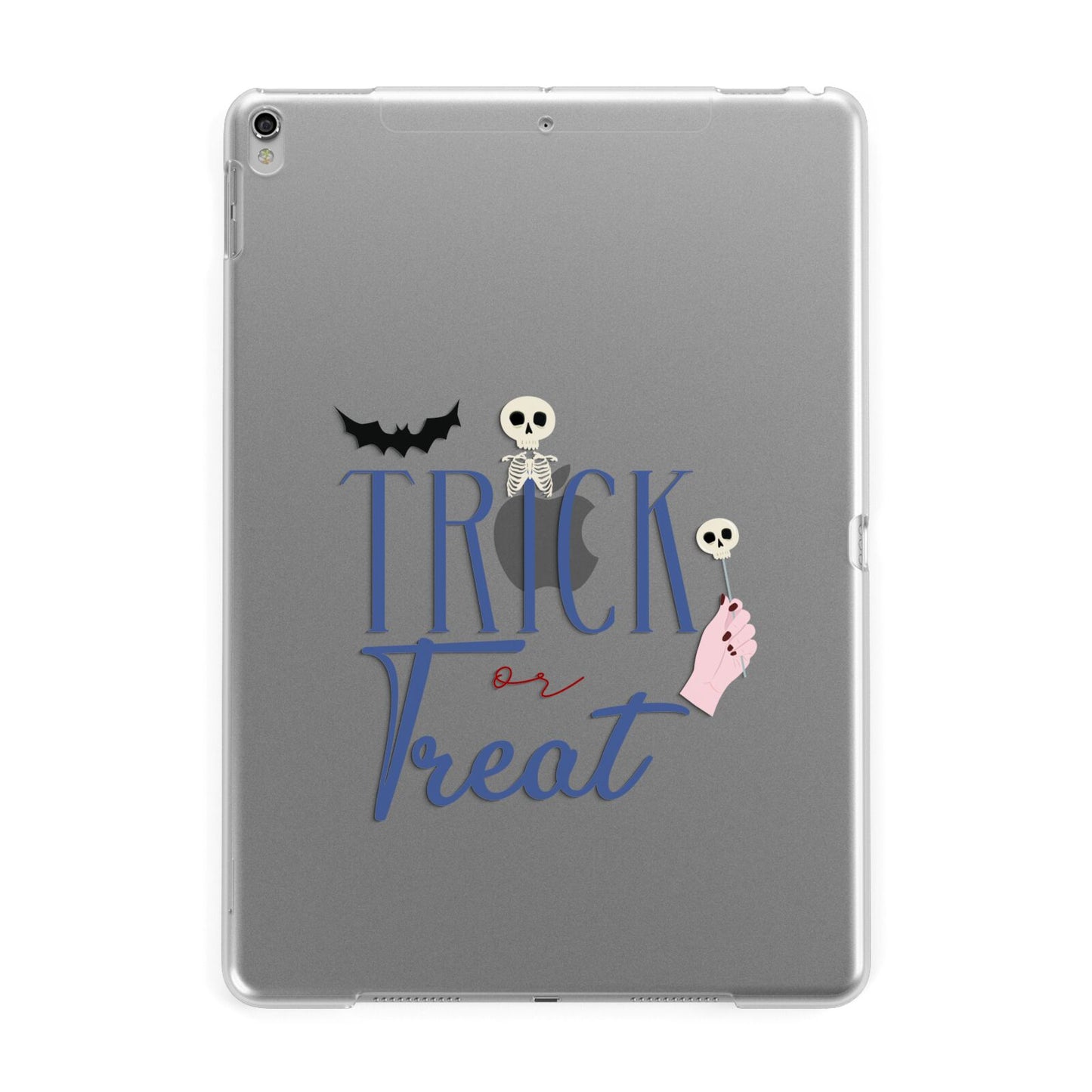 Blue Trick or Treat Apple iPad Silver Case