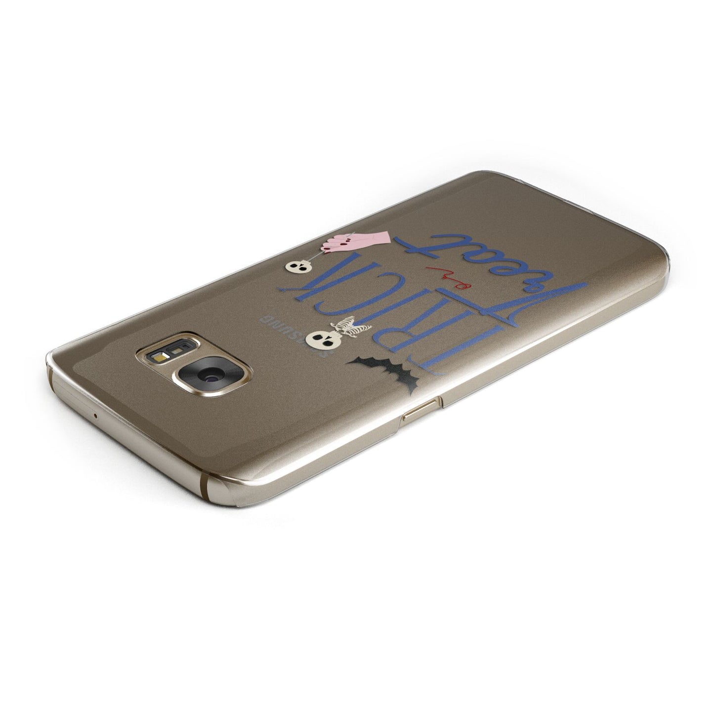 Blue Trick or Treat Samsung Galaxy Case Top Cutout