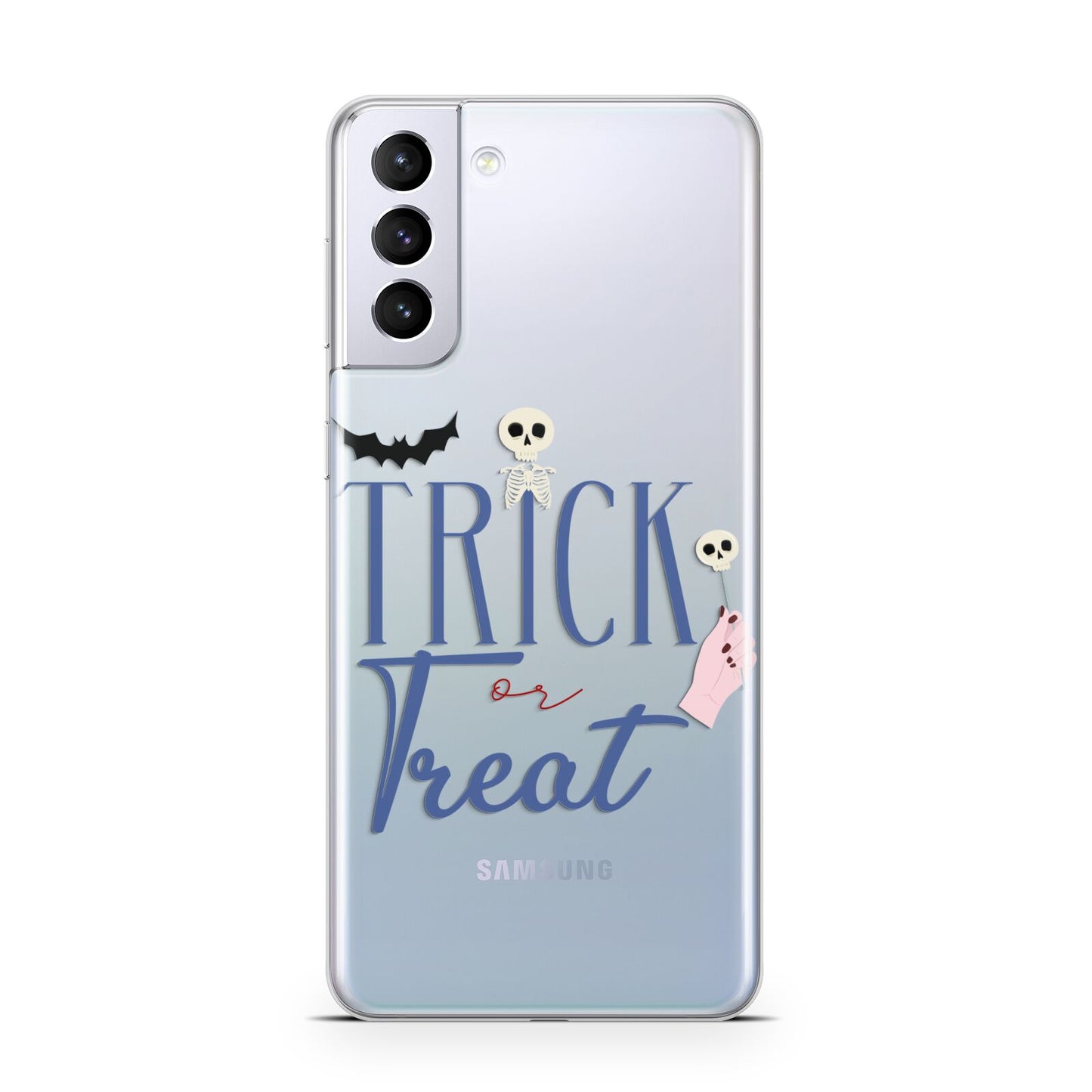 Blue Trick or Treat Samsung S21 Plus Case