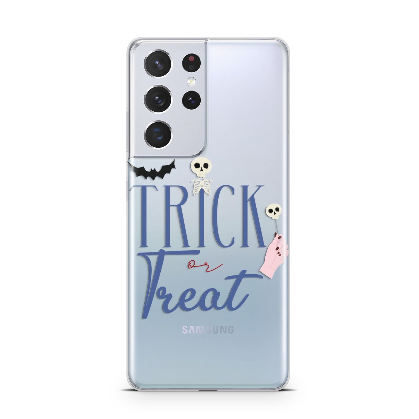 Blue Trick or Treat Samsung S21 Ultra Case