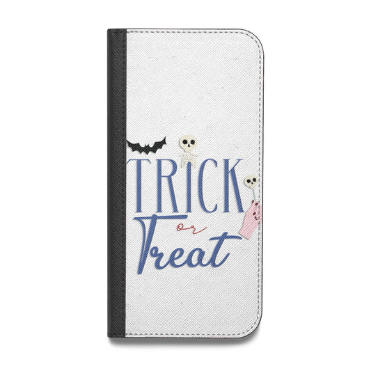 Blue Trick or Treat Vegan Leather Flip Samsung Case