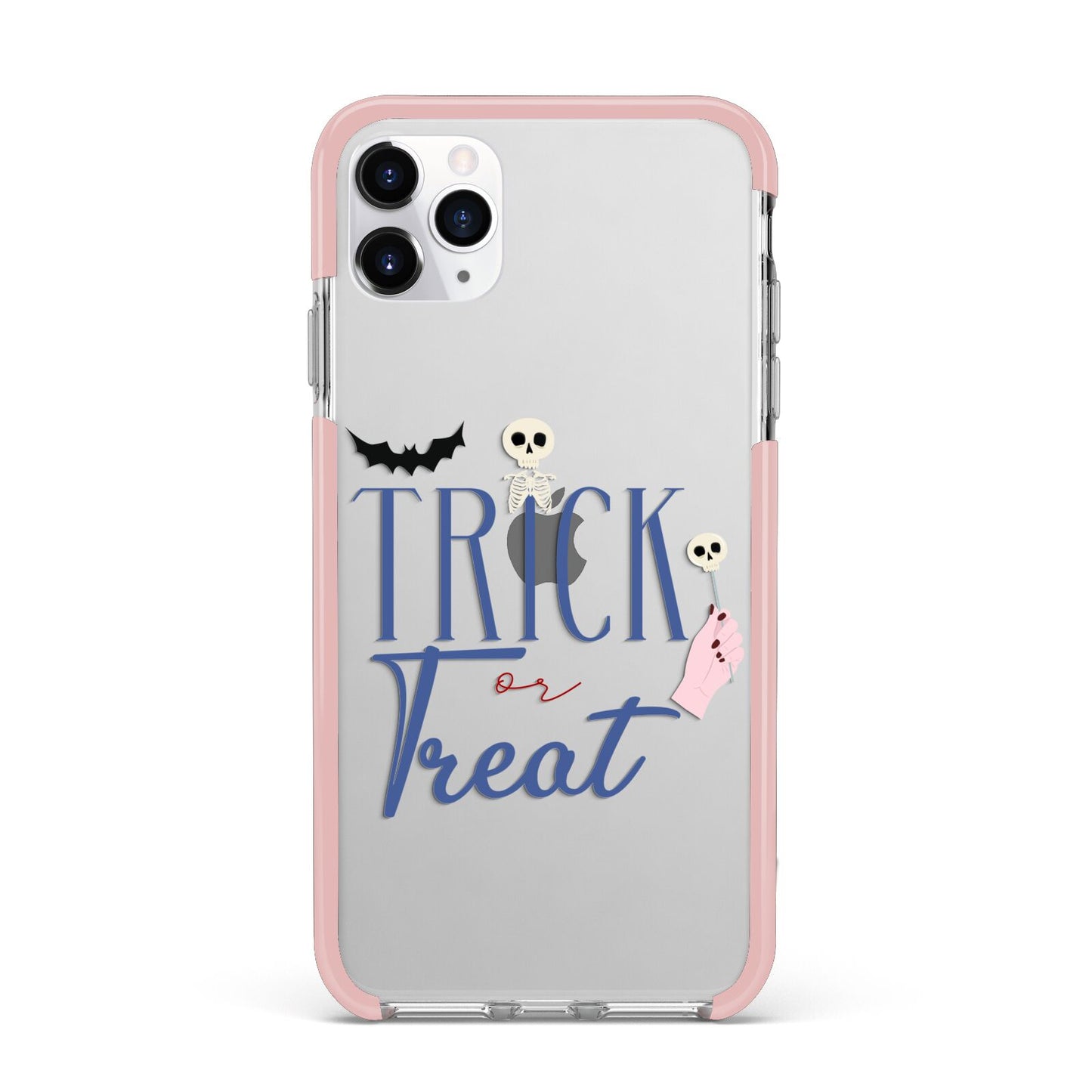 Blue Trick or Treat iPhone 11 Pro Max Impact Pink Edge Case