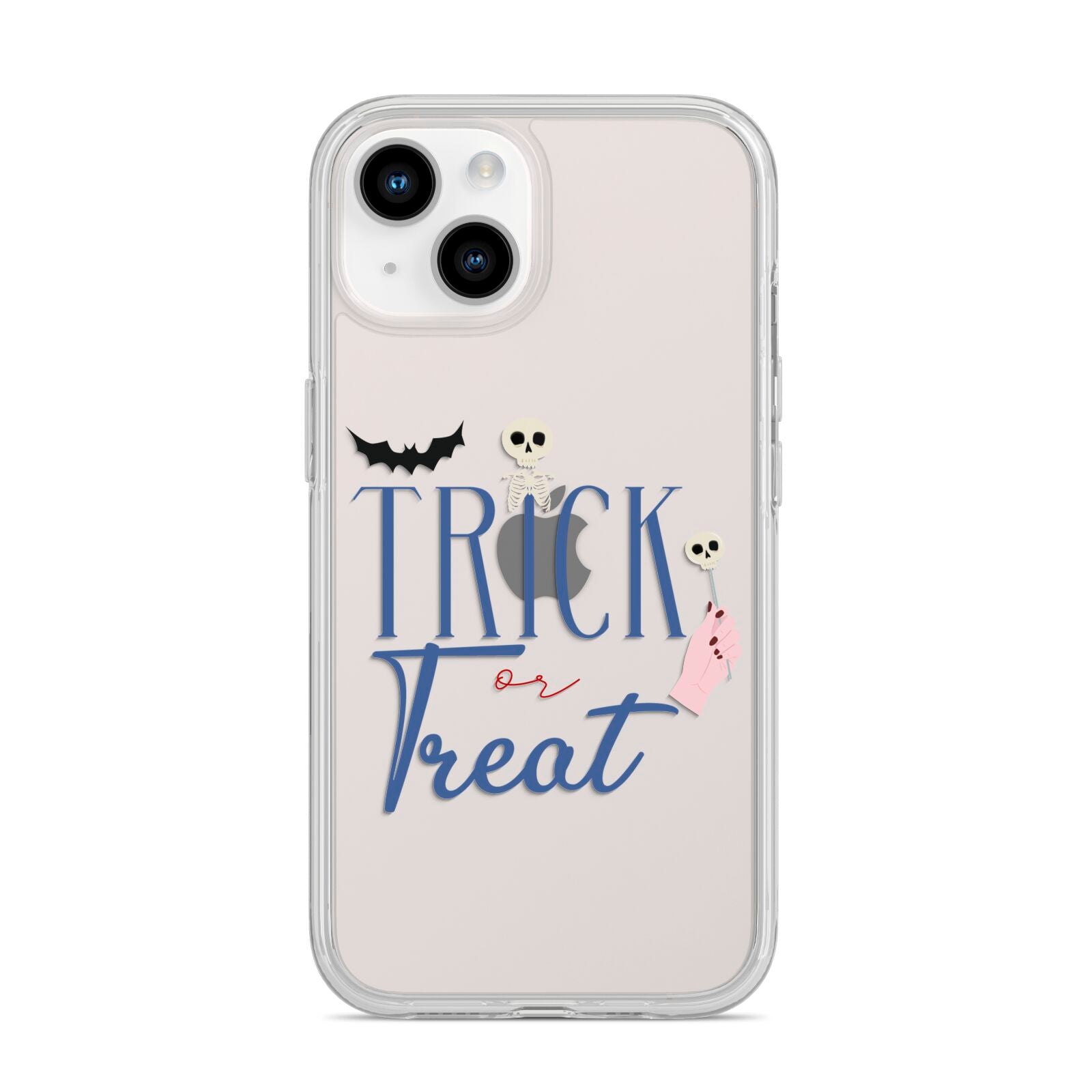 Blue Trick or Treat iPhone 14 Clear Tough Case Starlight