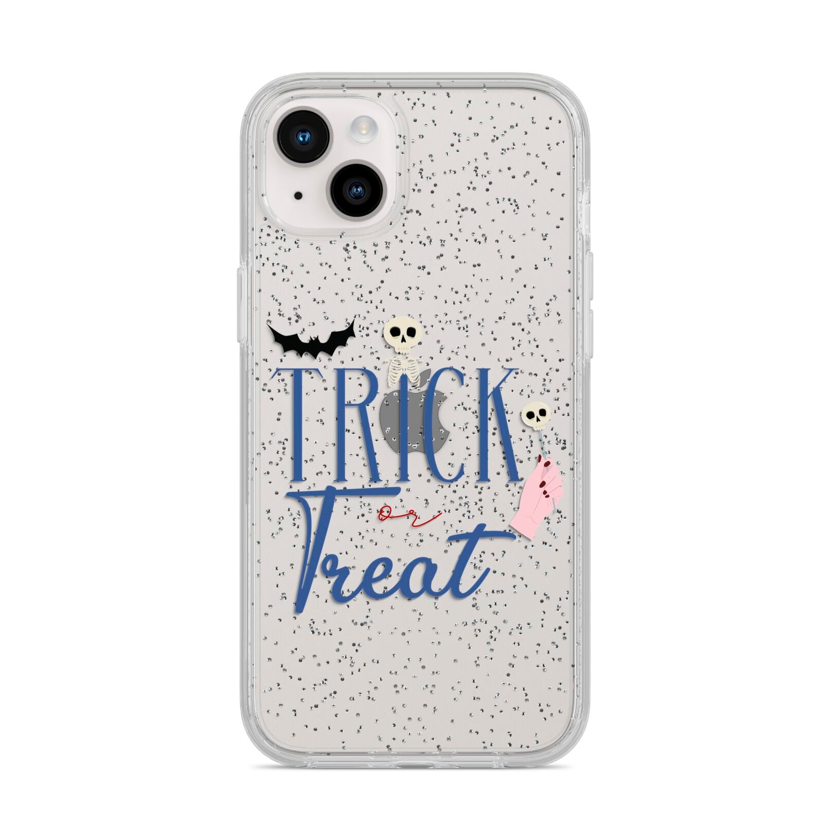 Blue Trick or Treat iPhone 14 Plus Glitter Tough Case Starlight