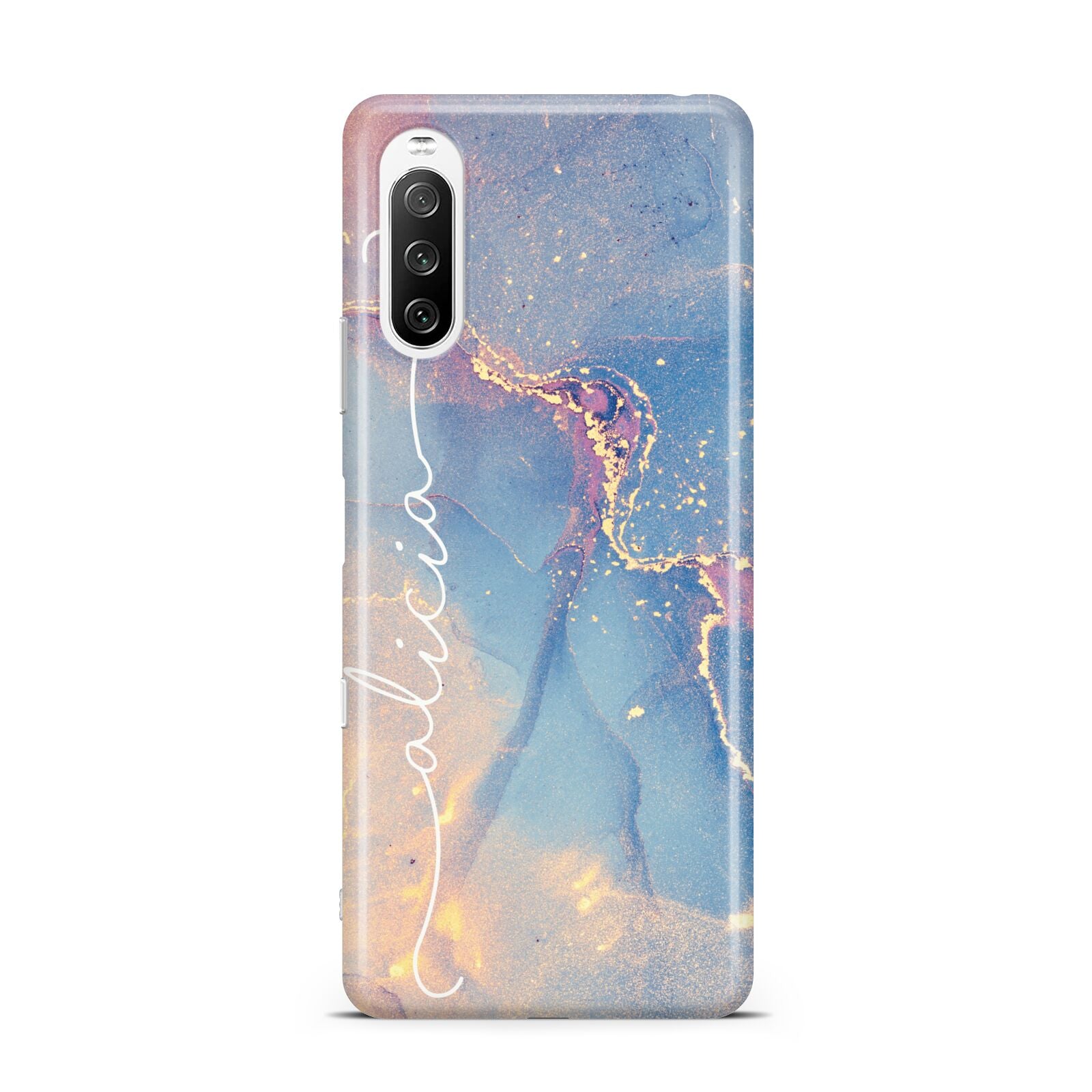 Blue and Pink Marble Sony Xperia 10 III Case