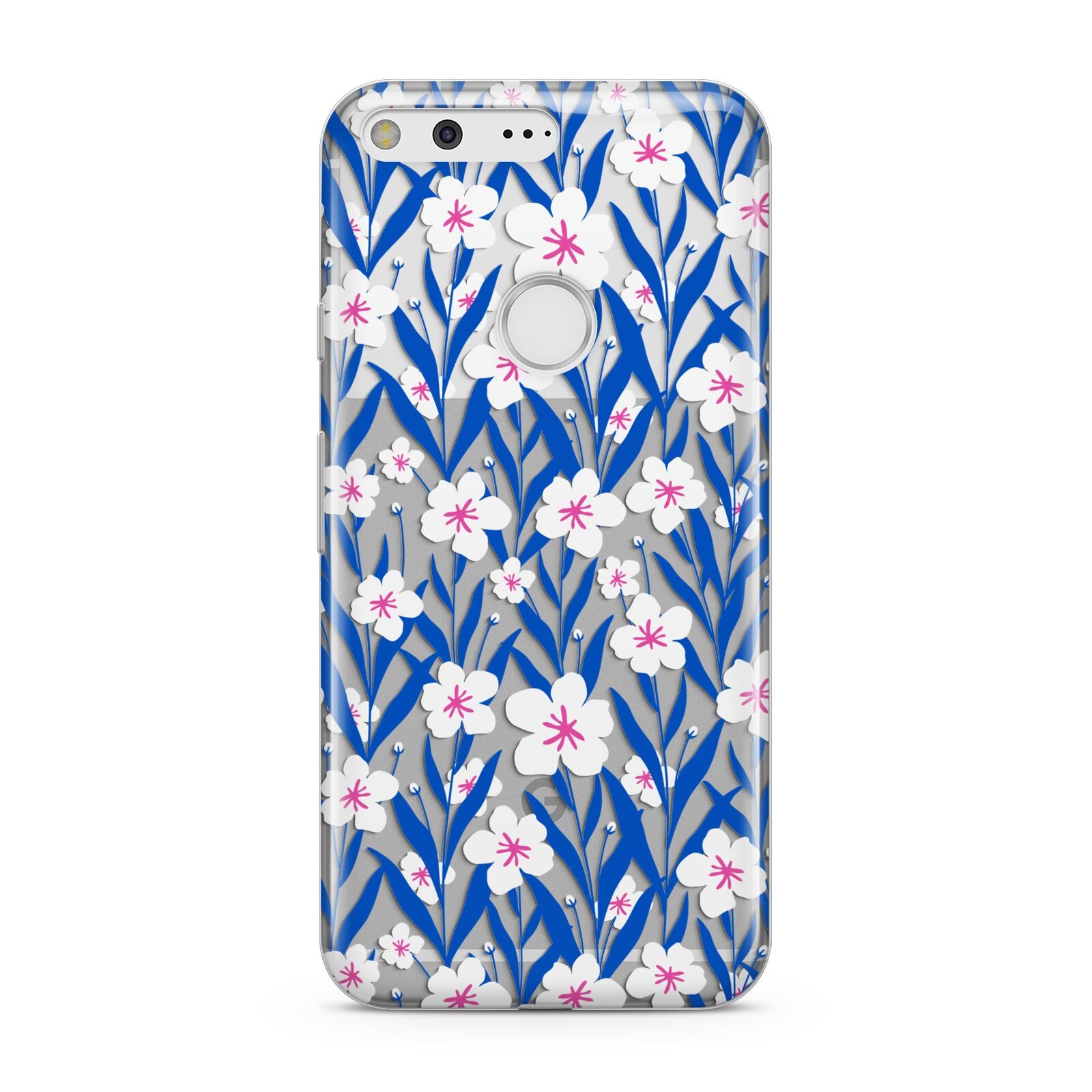 Blue and White Flowers Google Pixel Case