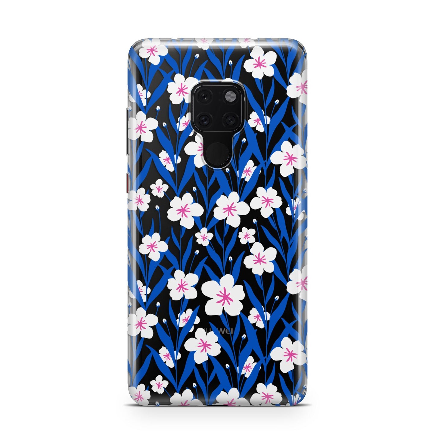 Blue and White Flowers Huawei Mate 20 Phone Case