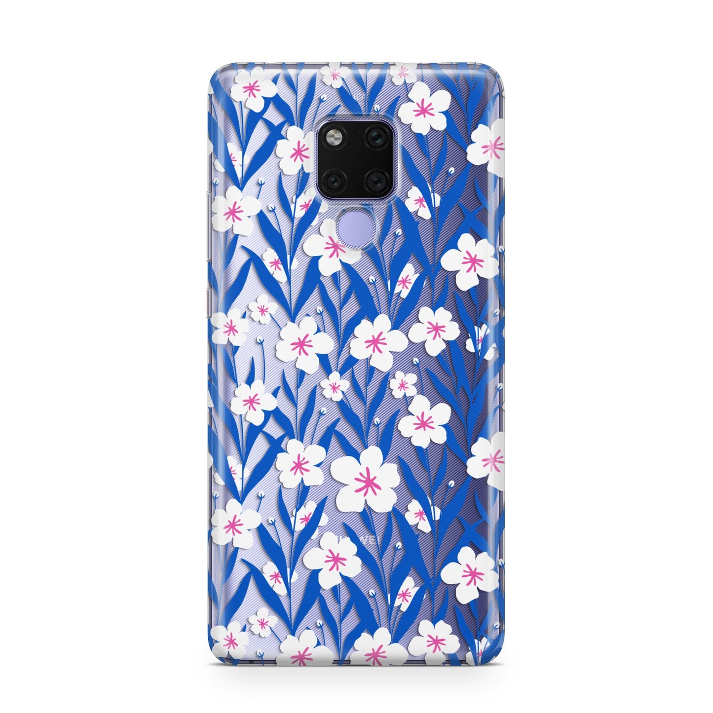 Blue and White Flowers Huawei Mate 20X Phone Case