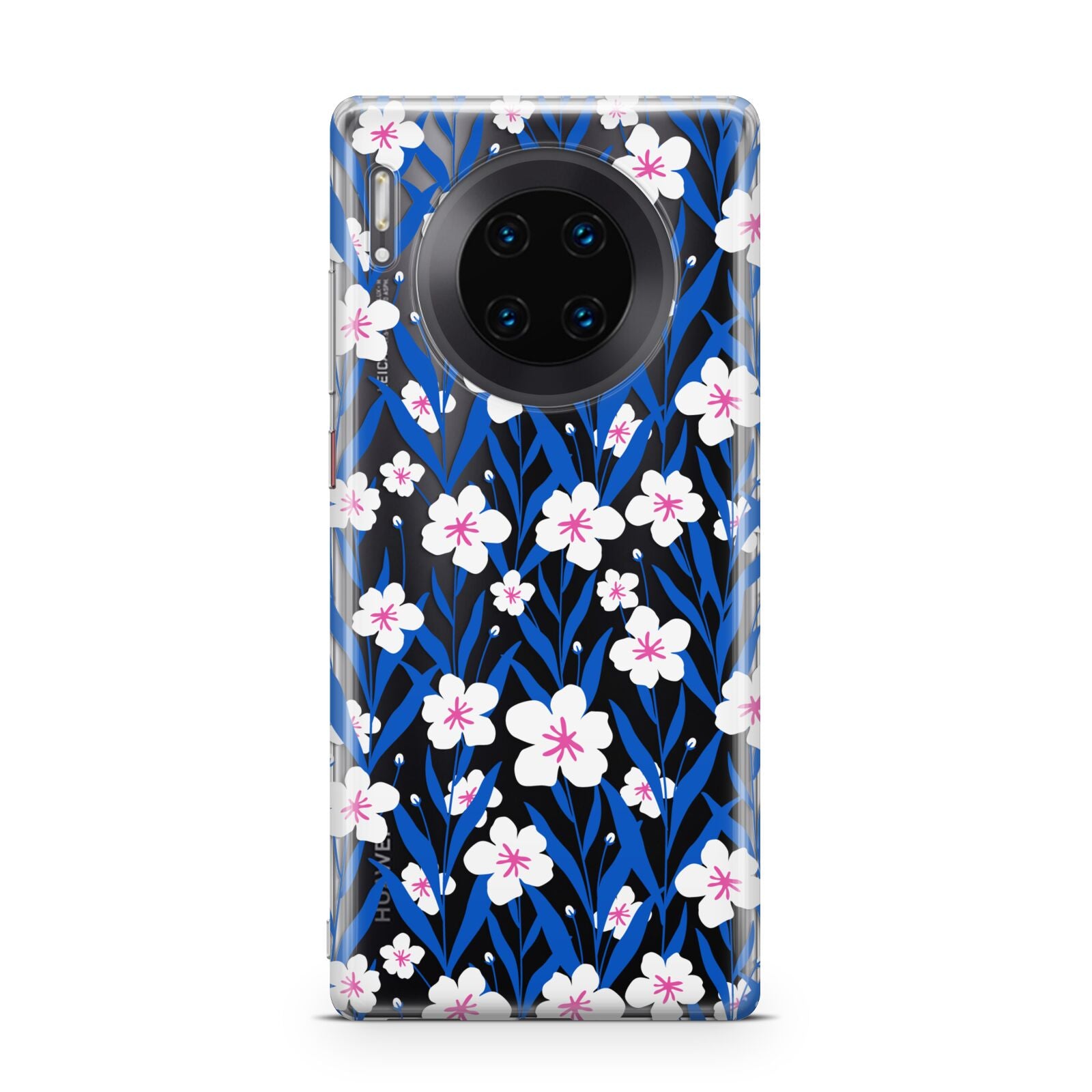 Blue and White Flowers Huawei Mate 30 Pro Phone Case