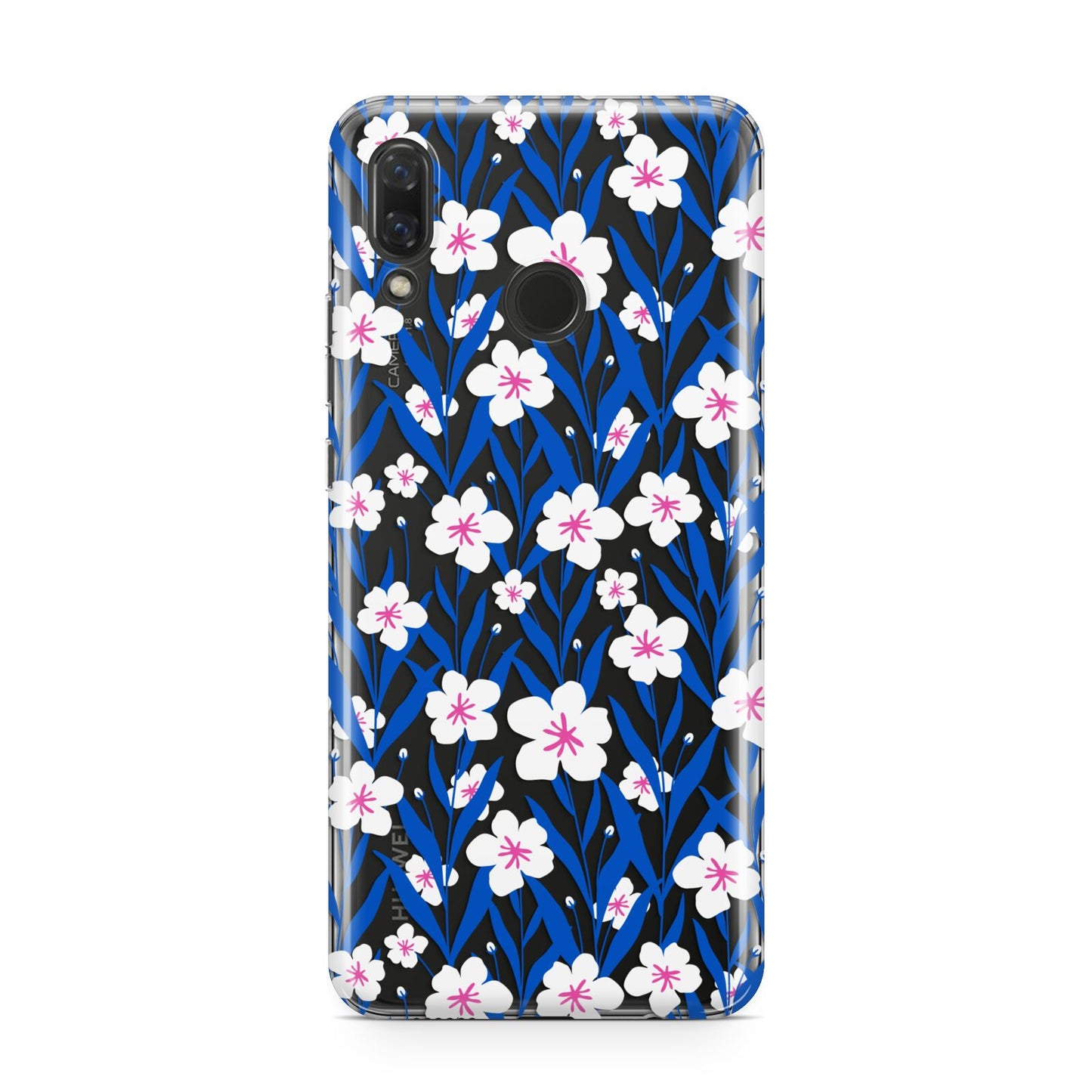 Blue and White Flowers Huawei Nova 3 Phone Case