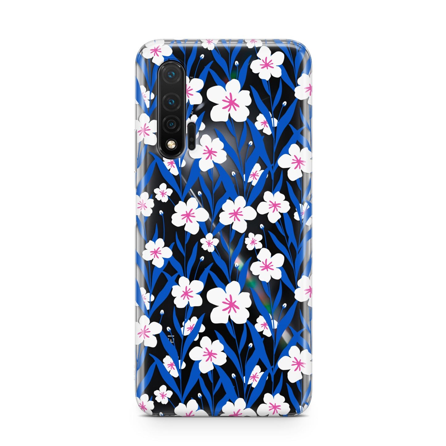 Blue and White Flowers Huawei Nova 6 Phone Case