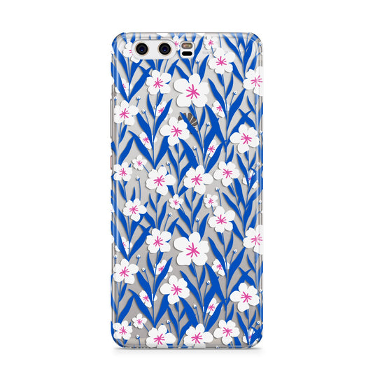 Blue and White Flowers Huawei P10 Phone Case