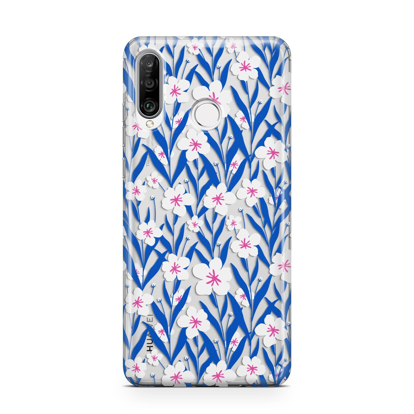 Blue and White Flowers Huawei P30 Lite Phone Case