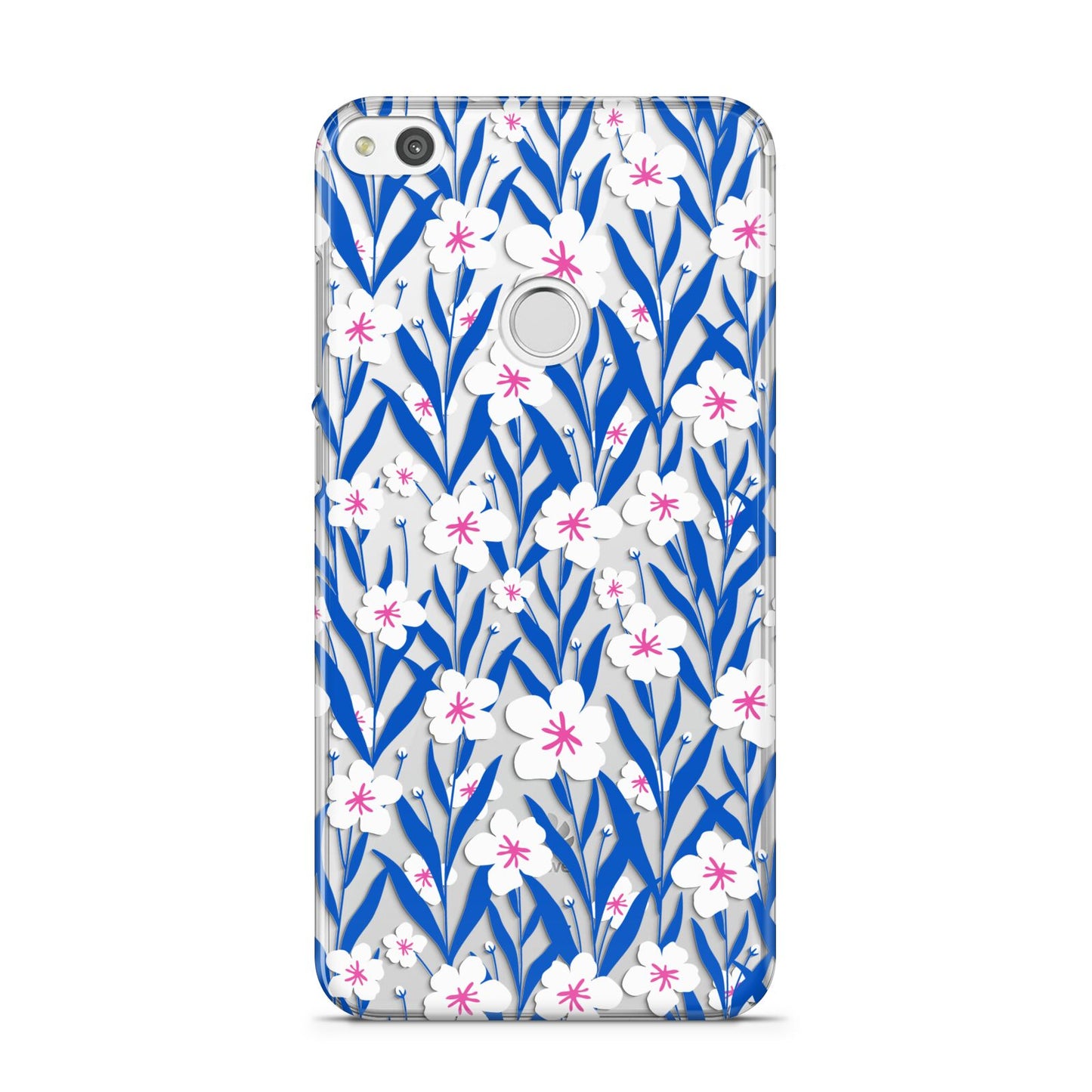 Blue and White Flowers Huawei P8 Lite Case