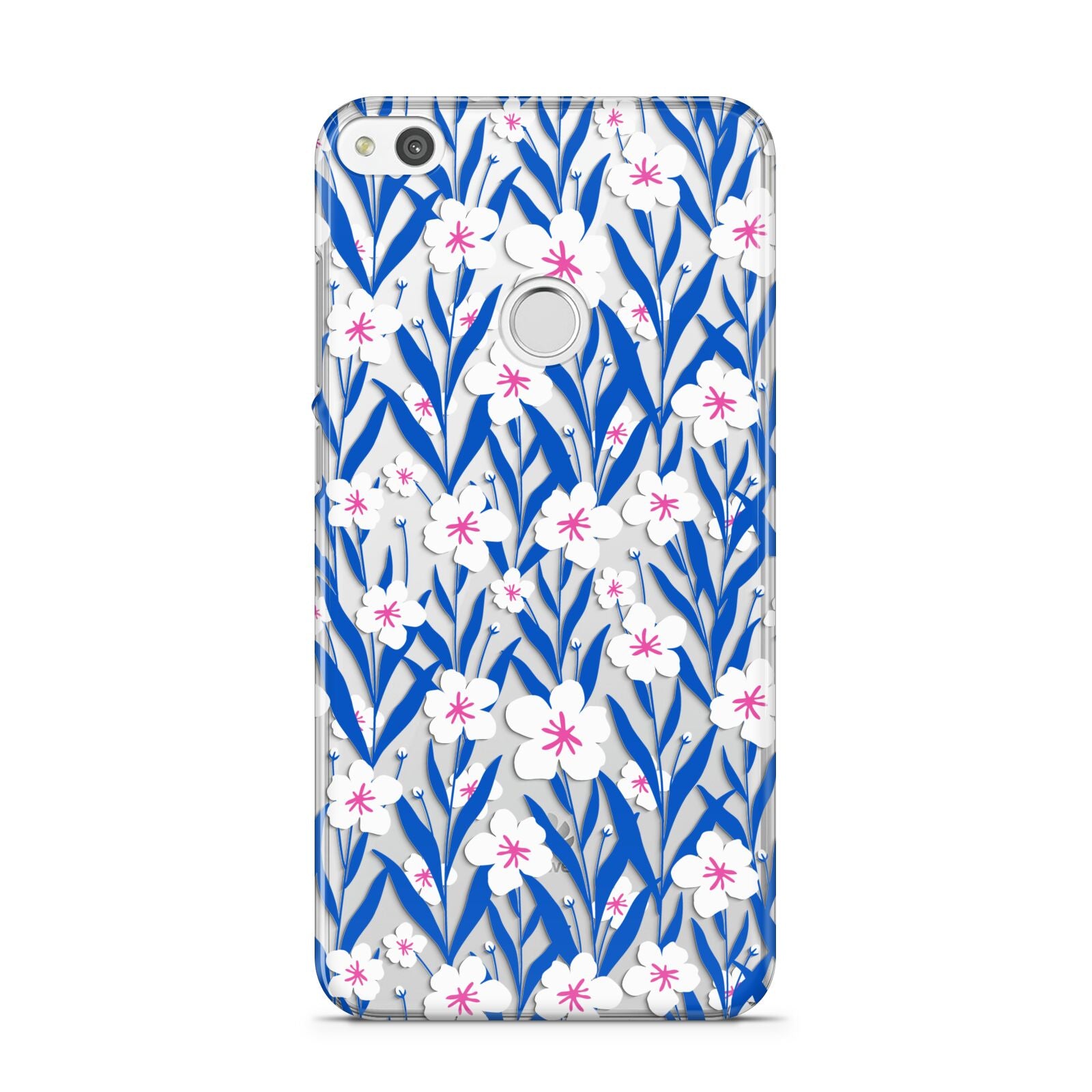 Blue and White Flowers Huawei P8 Lite Case