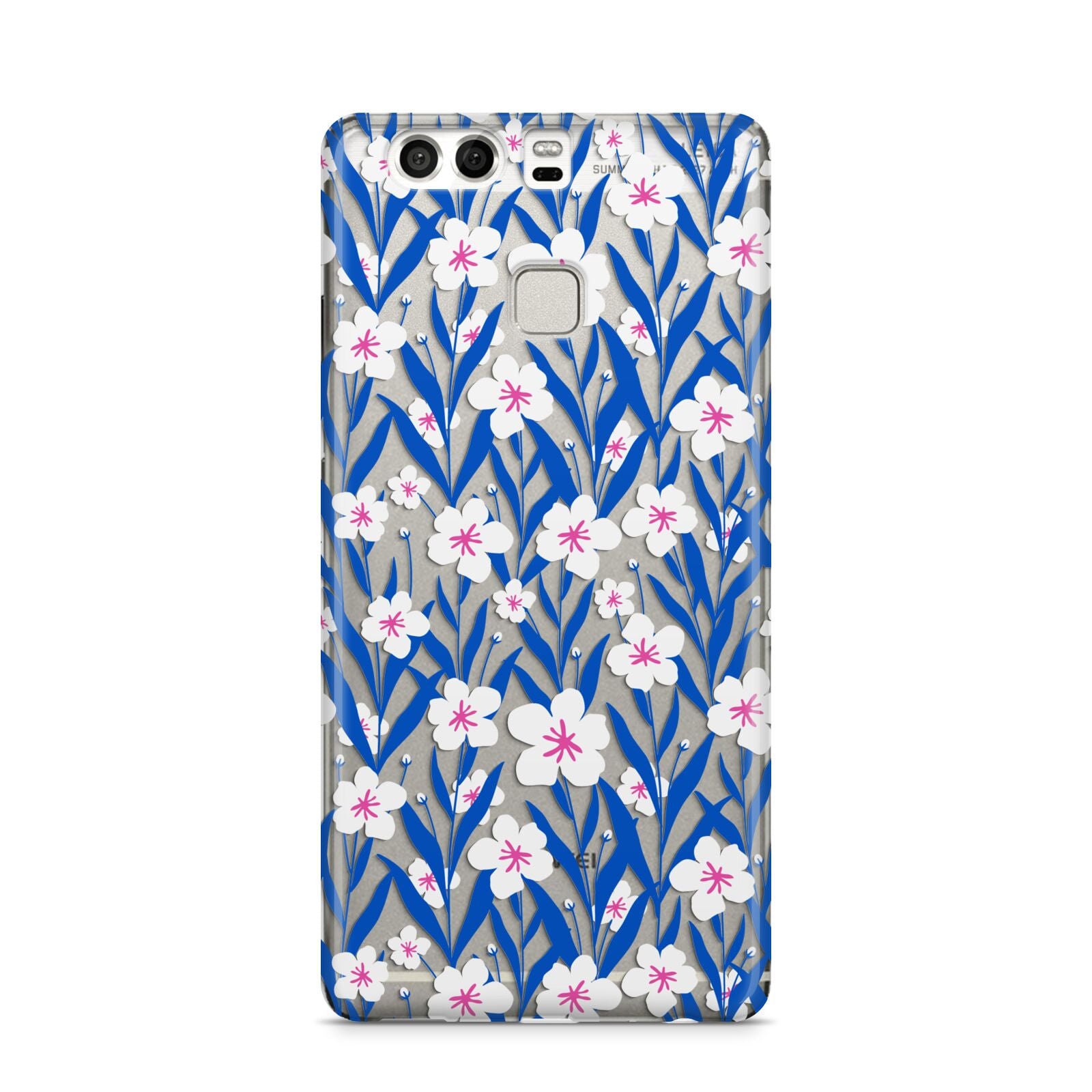 Blue and White Flowers Huawei P9 Case