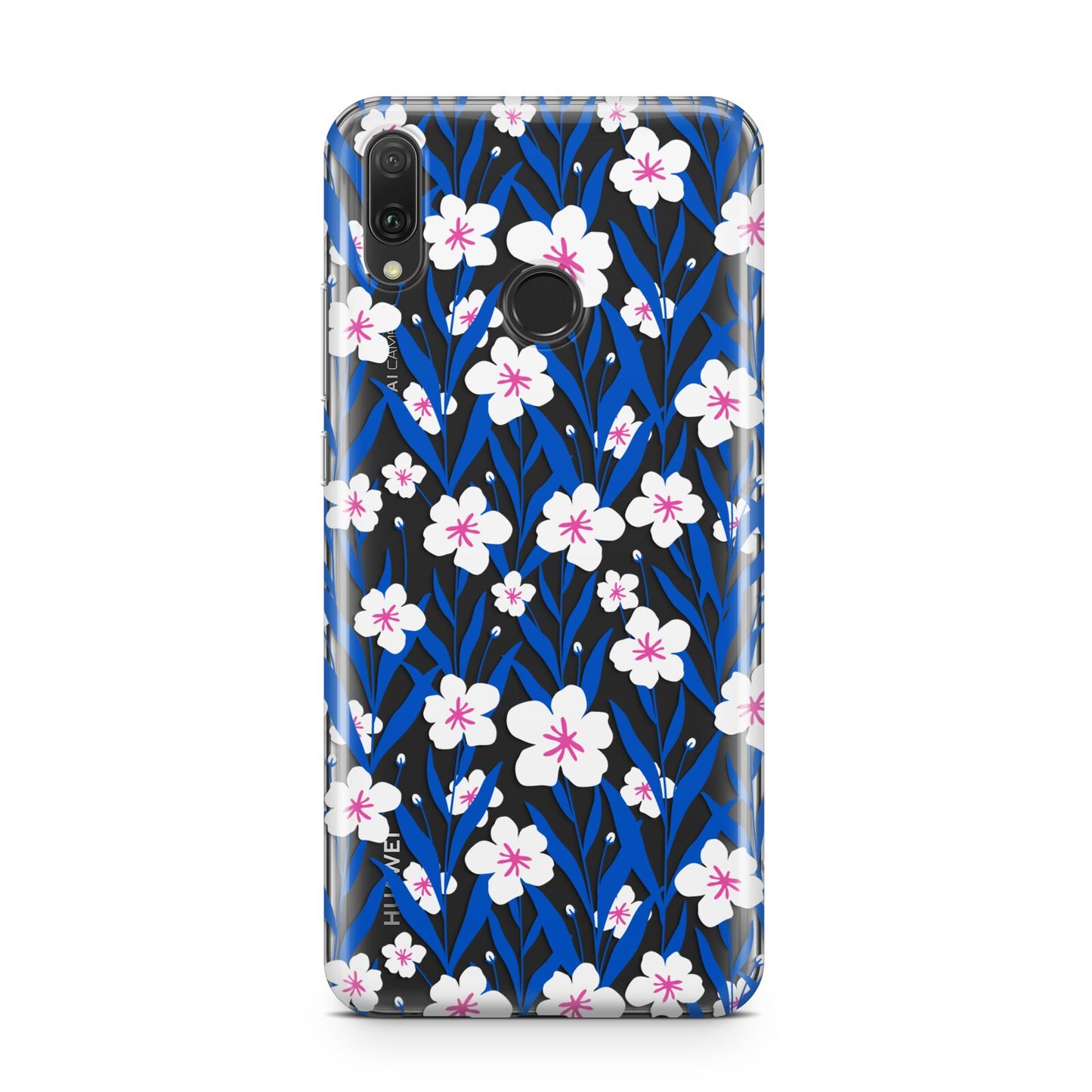 Blue and White Flowers Huawei Y9 2019