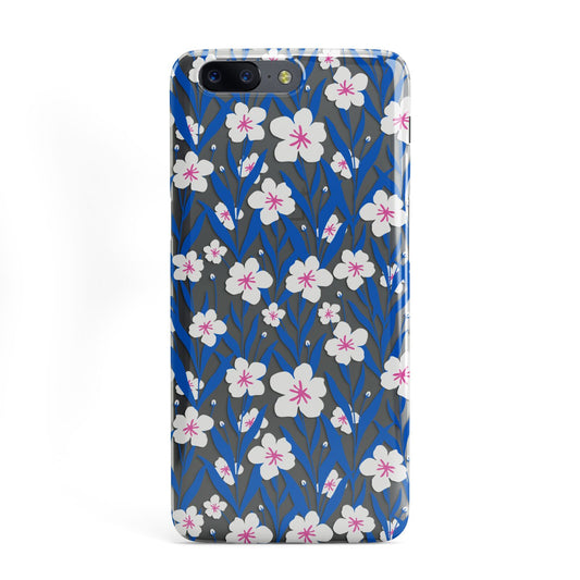 Blue and White Flowers OnePlus Case