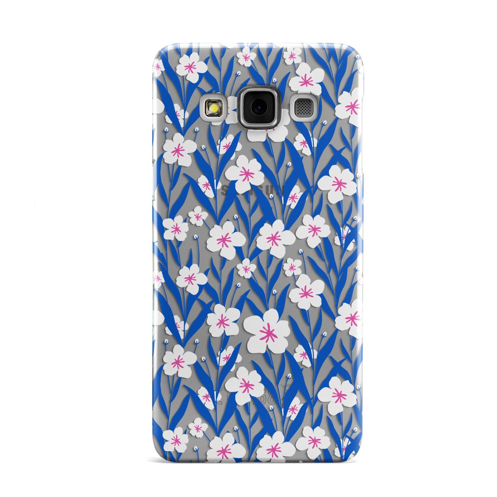 Blue and White Flowers Samsung Galaxy A3 Case