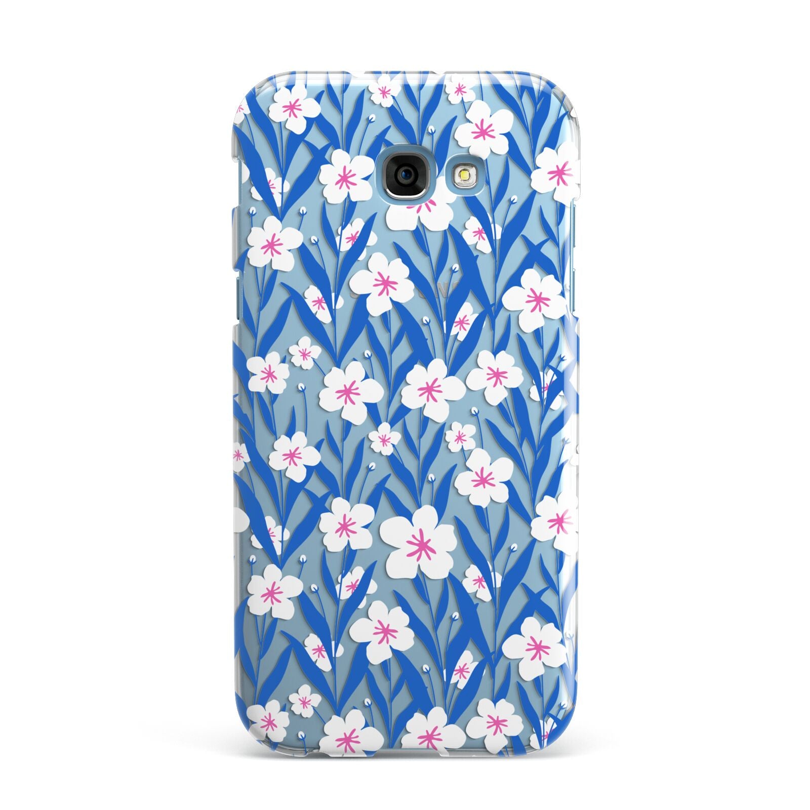Blue and White Flowers Samsung Galaxy A7 2017 Case