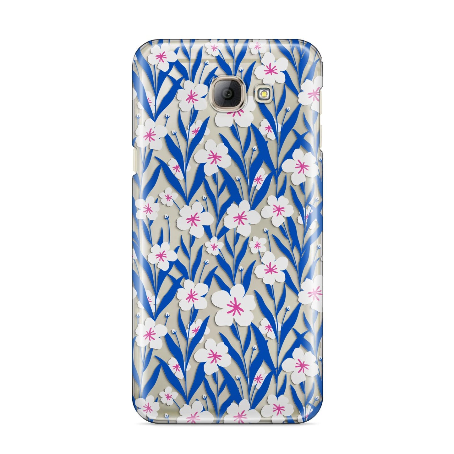 Blue and White Flowers Samsung Galaxy A8 2016 Case