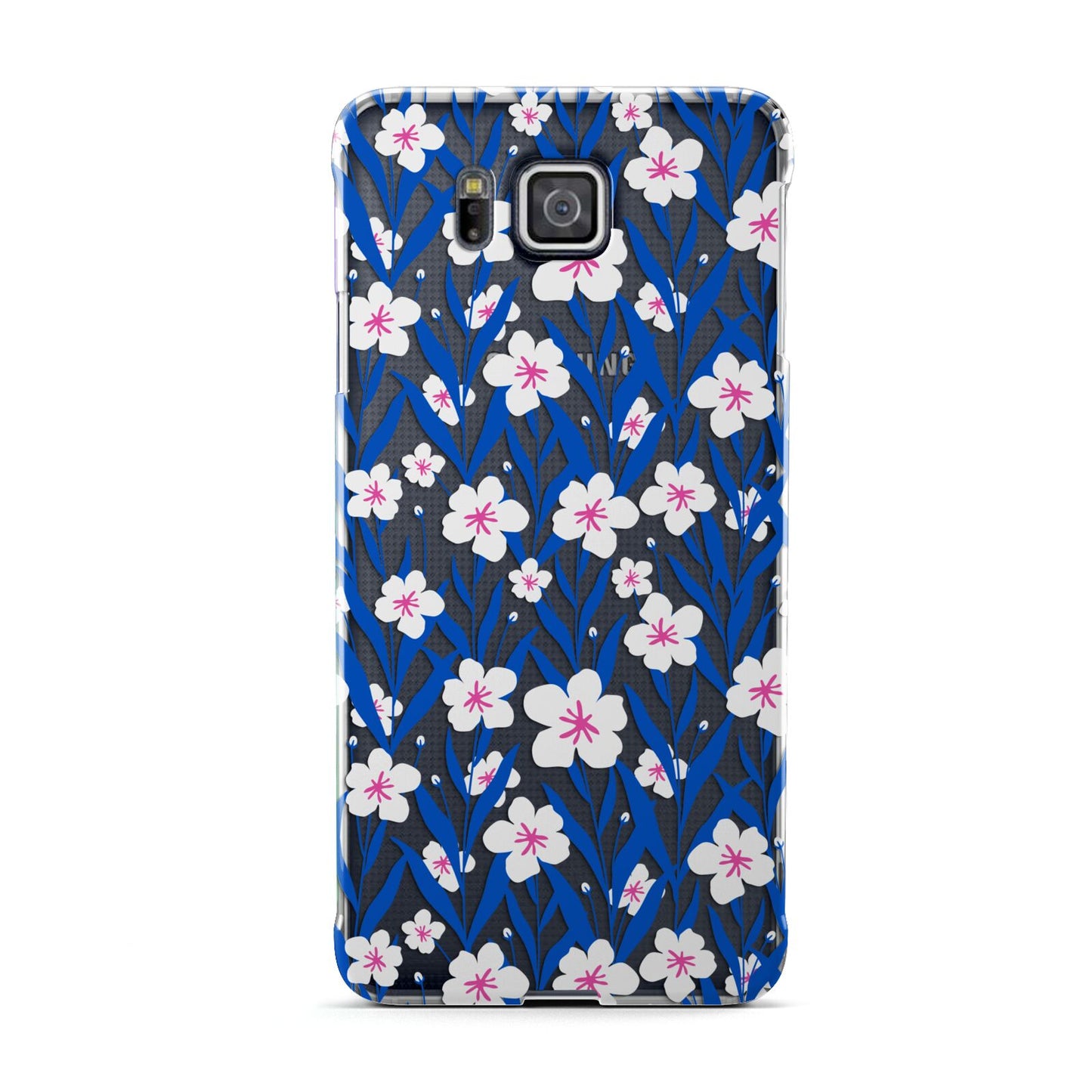 Blue and White Flowers Samsung Galaxy Alpha Case
