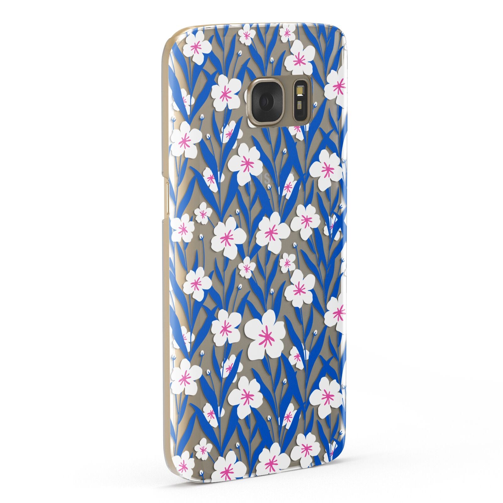 Blue and White Flowers Samsung Galaxy Case Fourty Five Degrees