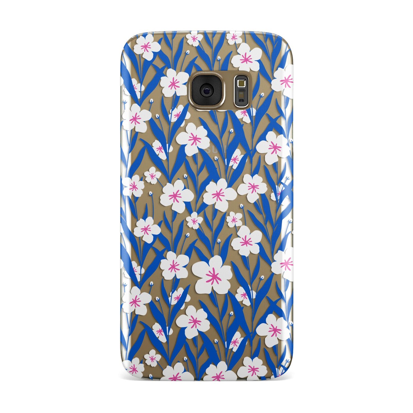 Blue and White Flowers Samsung Galaxy Case