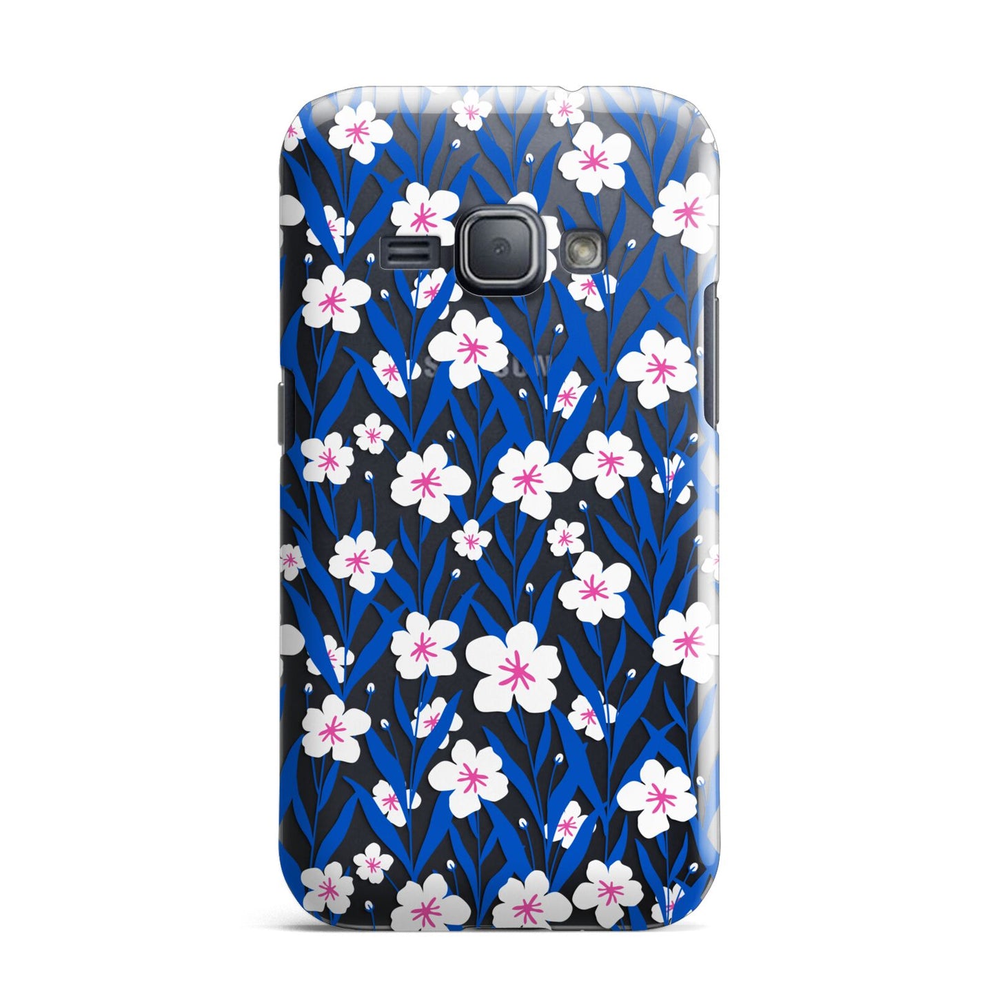 Blue and White Flowers Samsung Galaxy J1 2016 Case