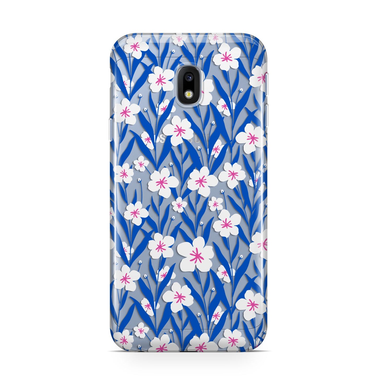 Blue and White Flowers Samsung Galaxy J3 2017 Case
