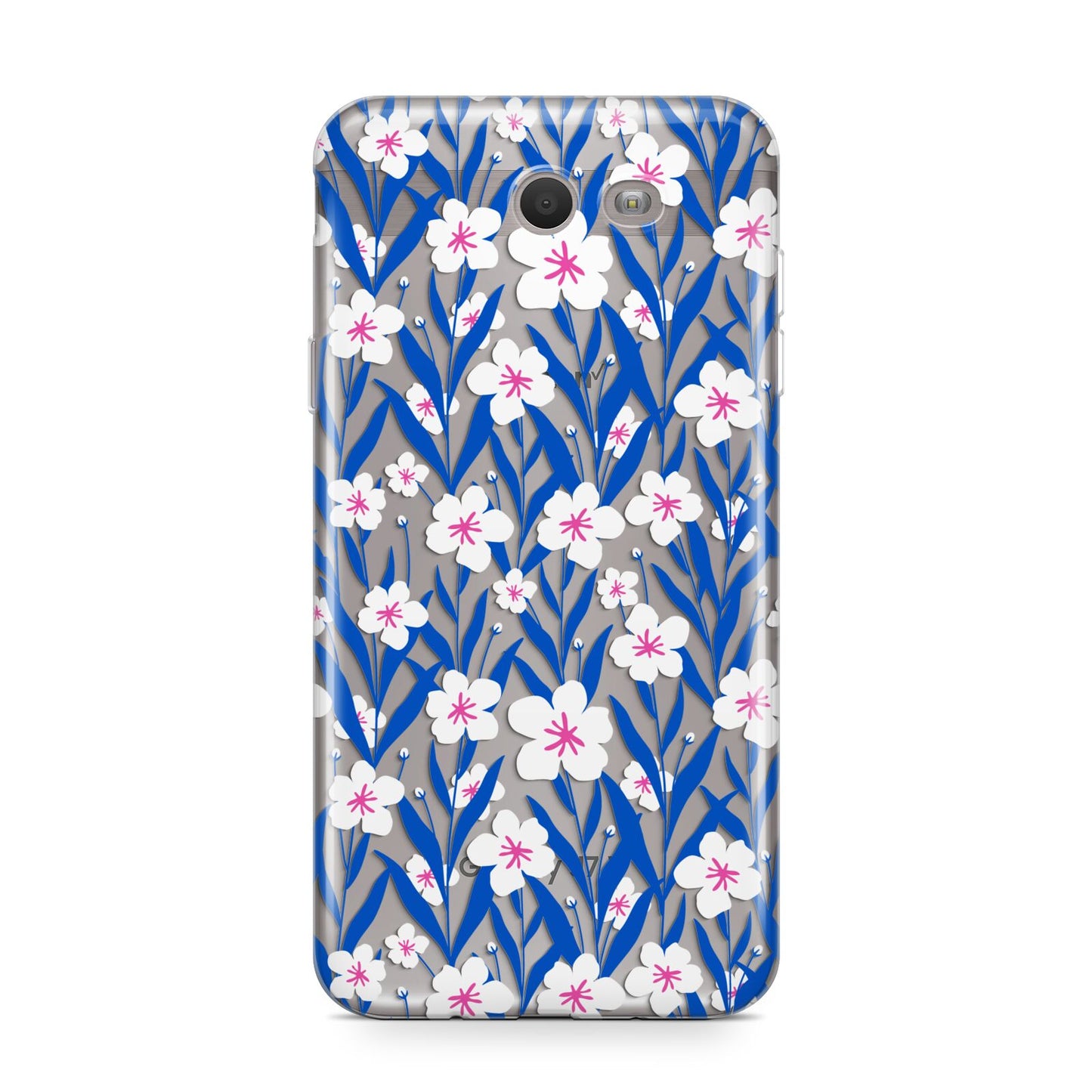Blue and White Flowers Samsung Galaxy J7 2017 Case