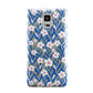 Blue and White Flowers Samsung Galaxy Note 4 Case