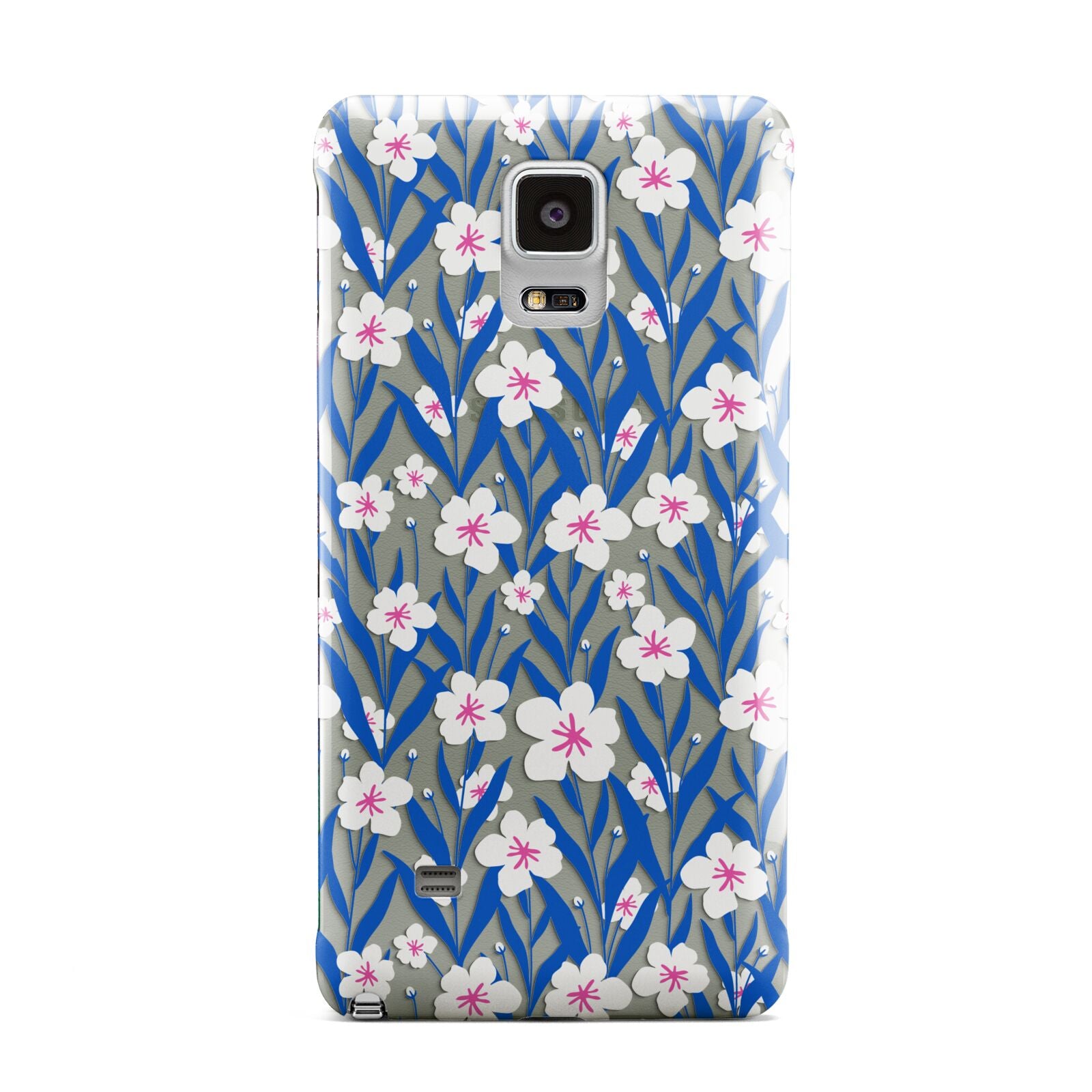 Blue and White Flowers Samsung Galaxy Note 4 Case