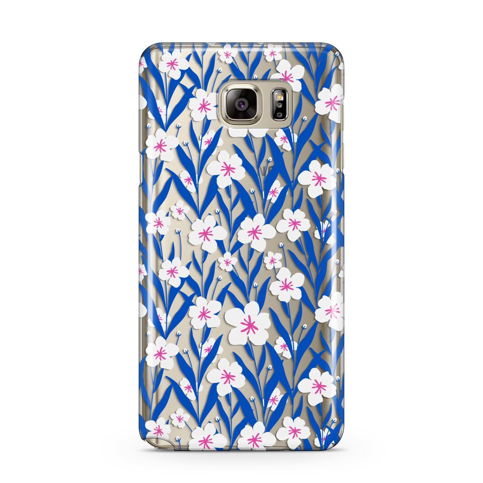 Blue and White Flowers Samsung Galaxy Note 5 Case