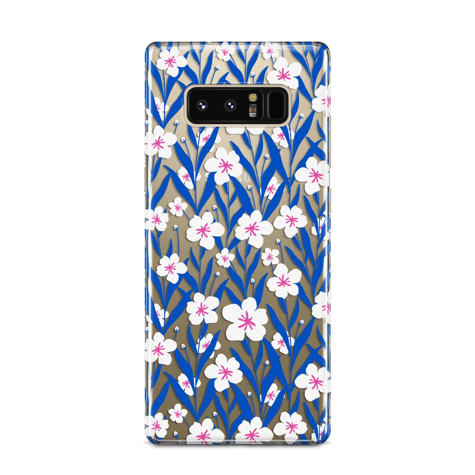 Blue and White Flowers Samsung Galaxy Note 8 Case