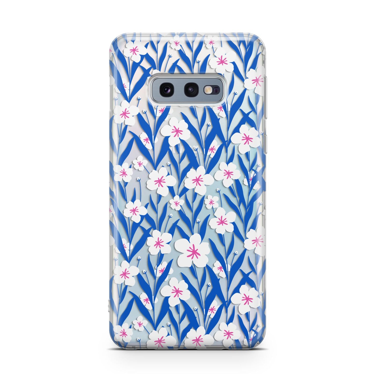 Blue and White Flowers Samsung Galaxy S10E Case