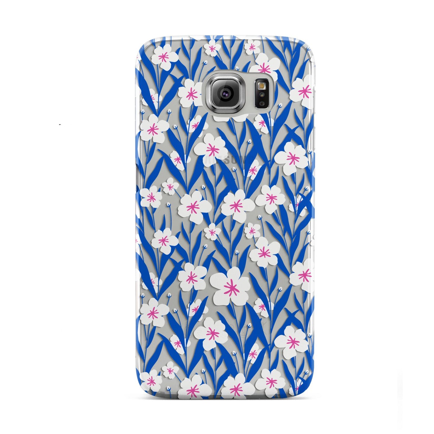 Blue and White Flowers Samsung Galaxy S6 Case