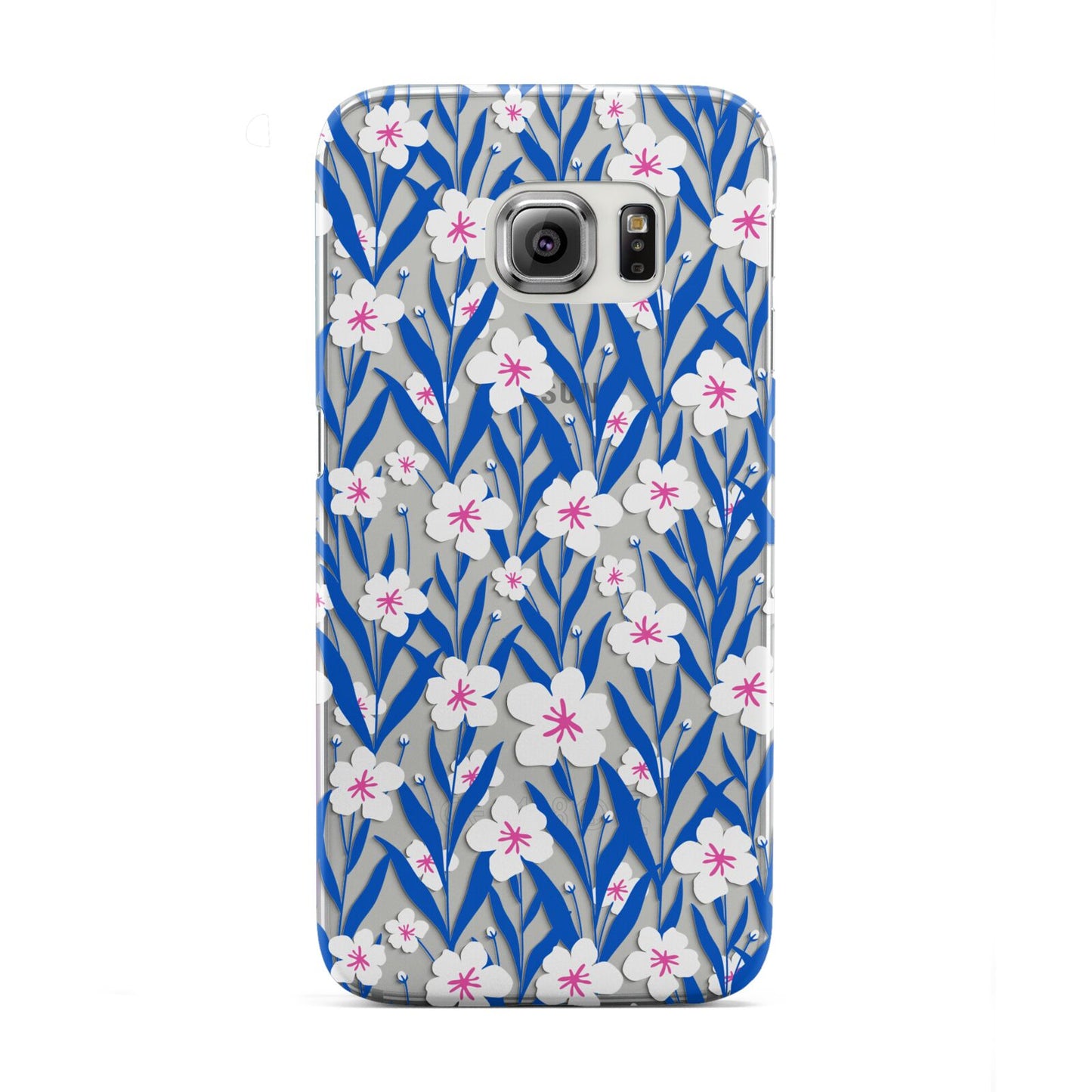 Blue and White Flowers Samsung Galaxy S6 Edge Case