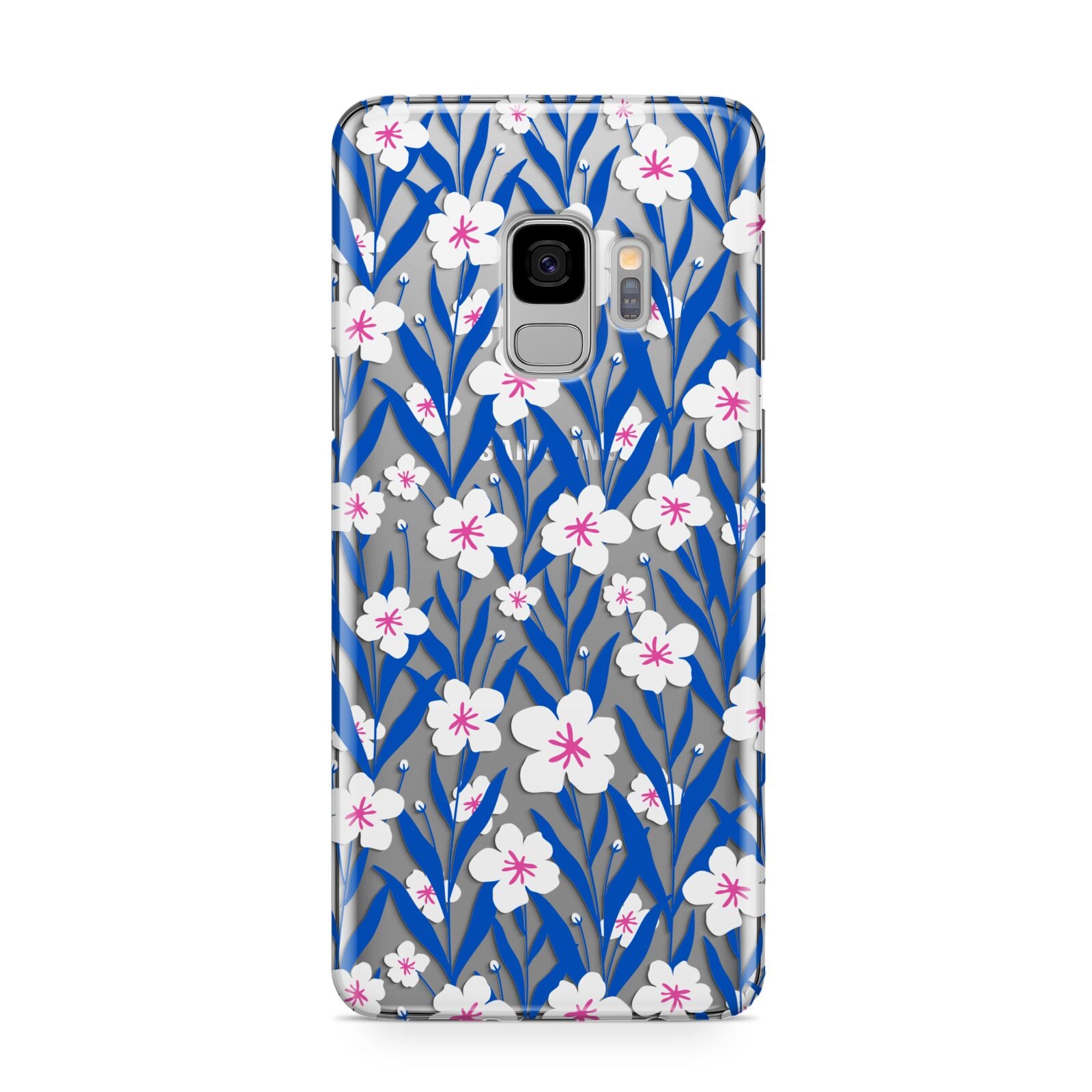 Blue and White Flowers Samsung Galaxy S9 Case
