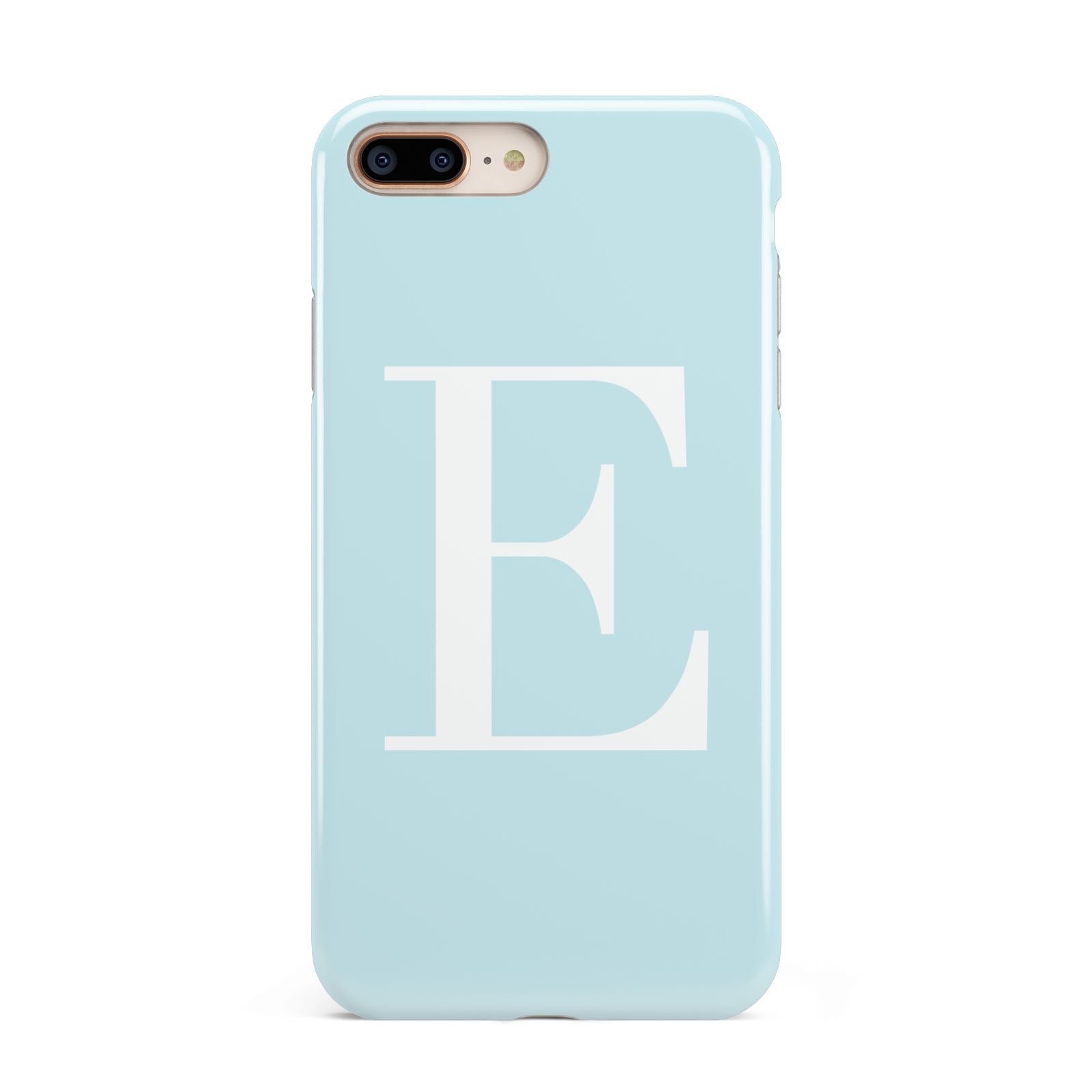 Blue with White Personalised Monogram Apple iPhone 7 8 Plus 3D Tough Case