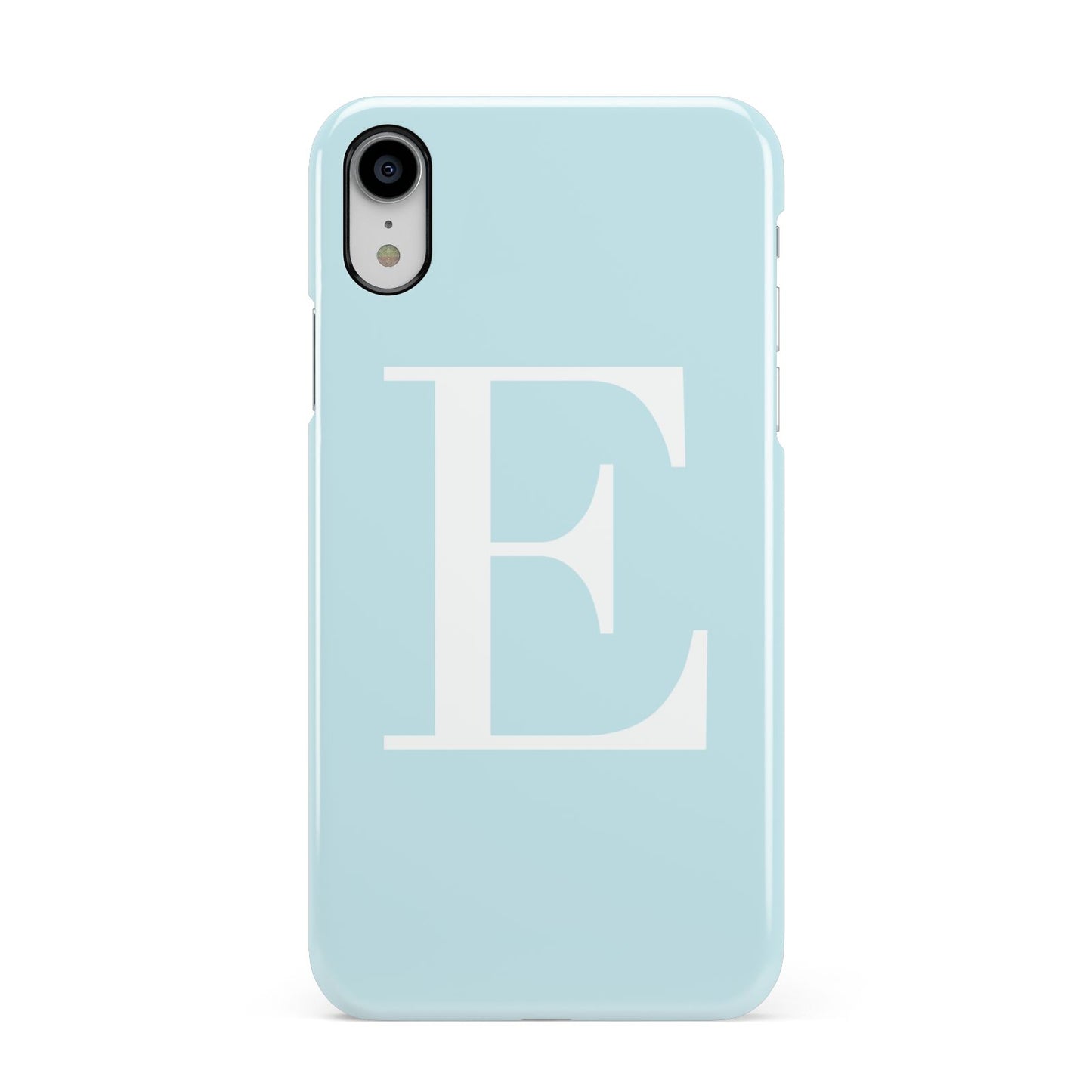 Blue with White Personalised Monogram Apple iPhone XR White 3D Snap Case