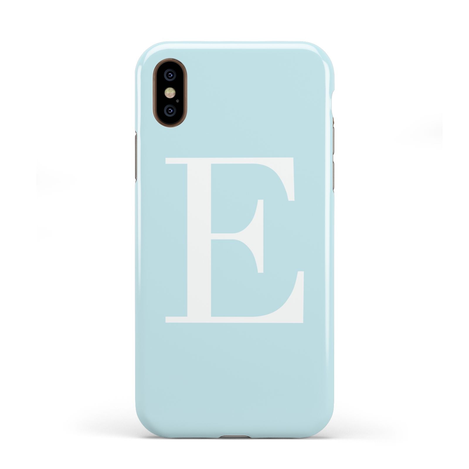 Blue with White Personalised Monogram Apple iPhone XS 3D Tough