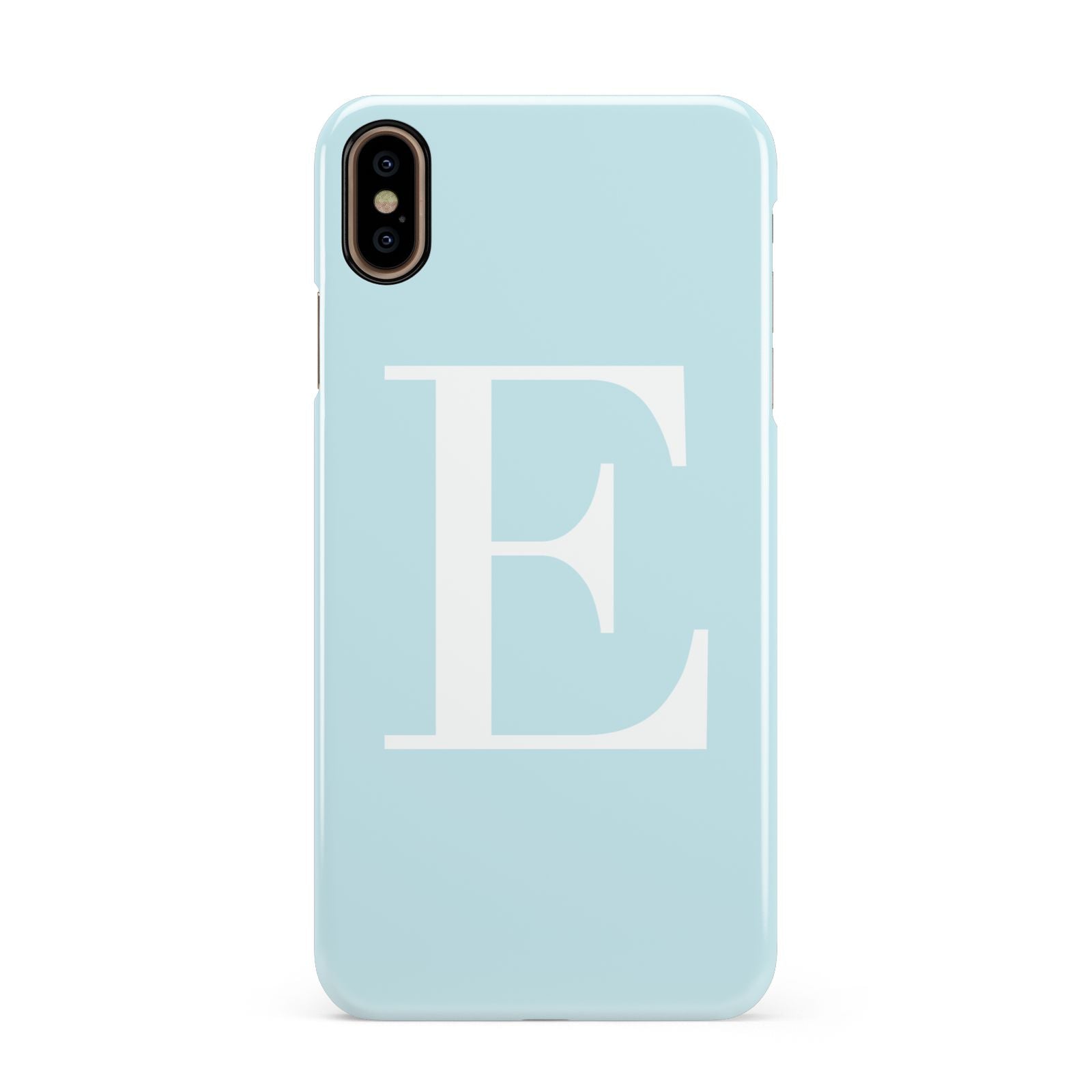 Blue with White Personalised Monogram Apple iPhone Xs Max 3D Snap Case