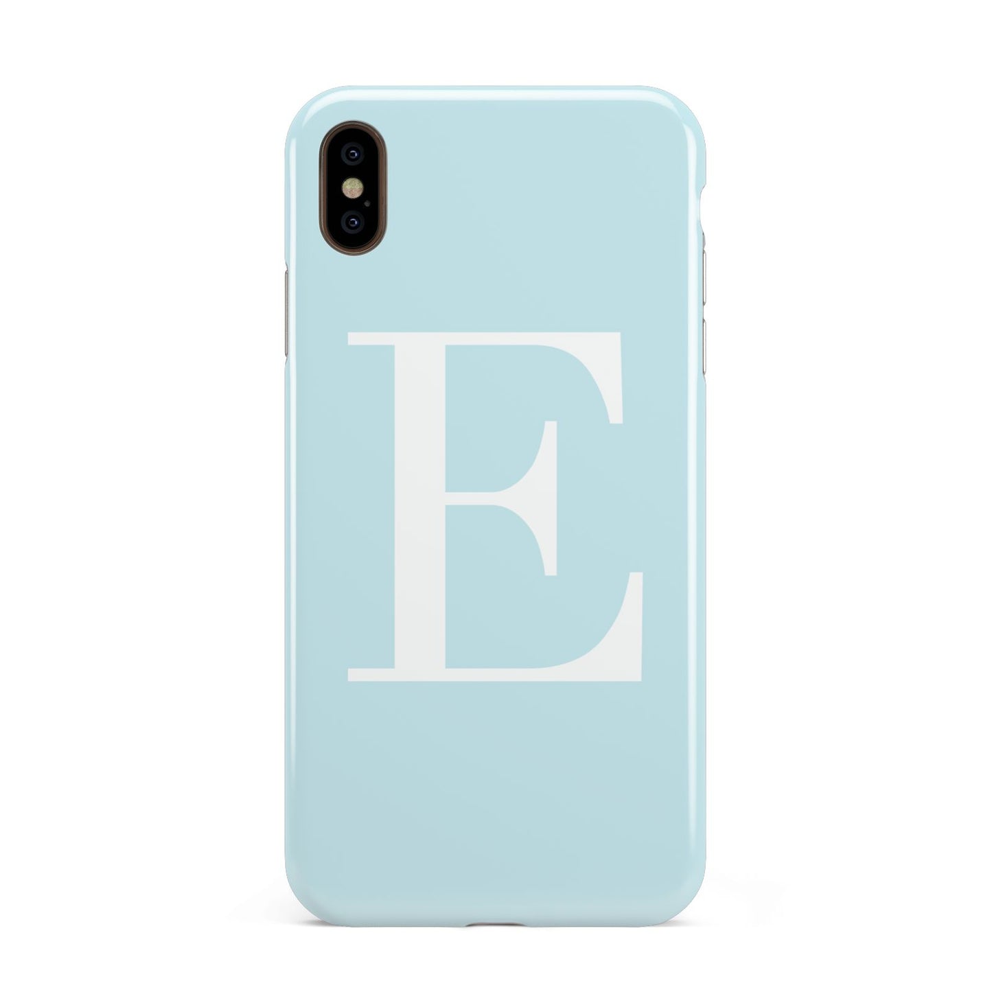 Blue with White Personalised Monogram Apple iPhone Xs Max 3D Tough Case